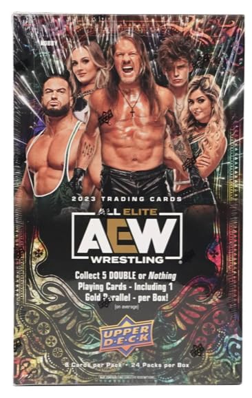 2023 AEW All Elite Wrestling Hobby Box - 24 Packs (8 Cards Each) | Collectible Trading Cards for Wrestling Fans & Card Collectors | Perfect for Gifts, Tournaments & Memorabilia Display
