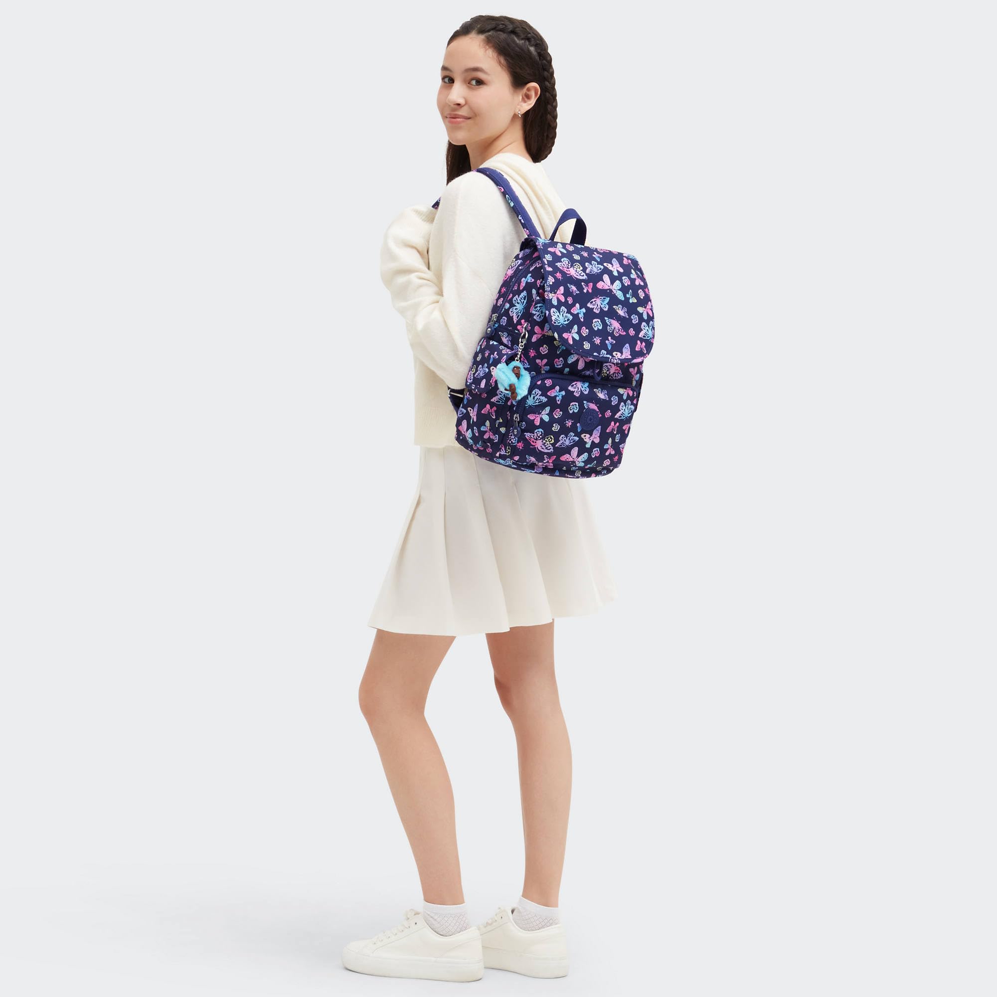 Kipling City Pack Printed Backpack - Stylish Butterfly Design for Women & Teens | Perfect for School, Travel & Everyday Use