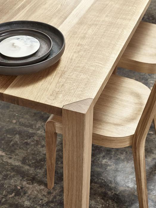 Modern Ink Dining Table by Ton - Solid Wood Kitchen Table for 6 - Perfect for Dining Rooms, Kitchens & Open Concept Living Spaces