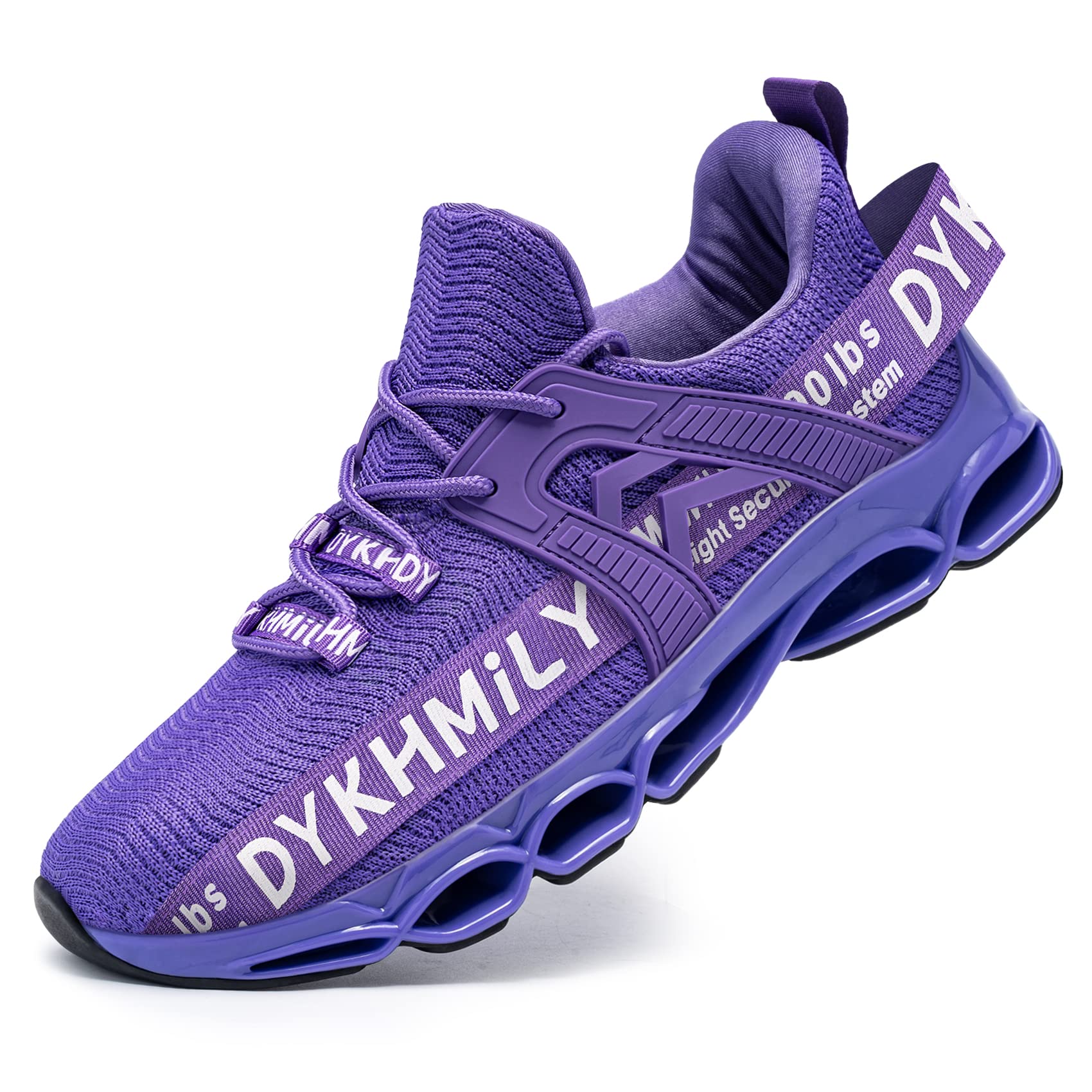 DYKHMILY Women's Steel Toe Work Sneakers - Lightweight Slip-On Safety Shoes with Breathable Design for Construction, Warehouse & Outdoor Work
