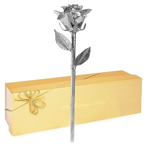 Platinum Dipped Rose (Engraved)