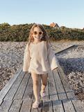 Eco-Friendly Kids Sunglasses - UV Protection, Durable & Lightweight for Outdoor Play, Beach & Sports - Golden Frame