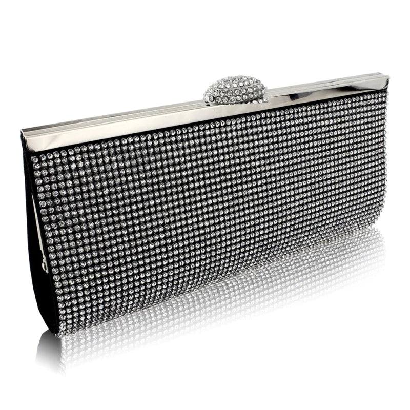 Elegant Crystal Bridal Clutch Bag for Weddings - Silver/Gold/Rose Gold (3225/6/7) | Perfect for Brides, Prom, Evening Parties & Special Occasions