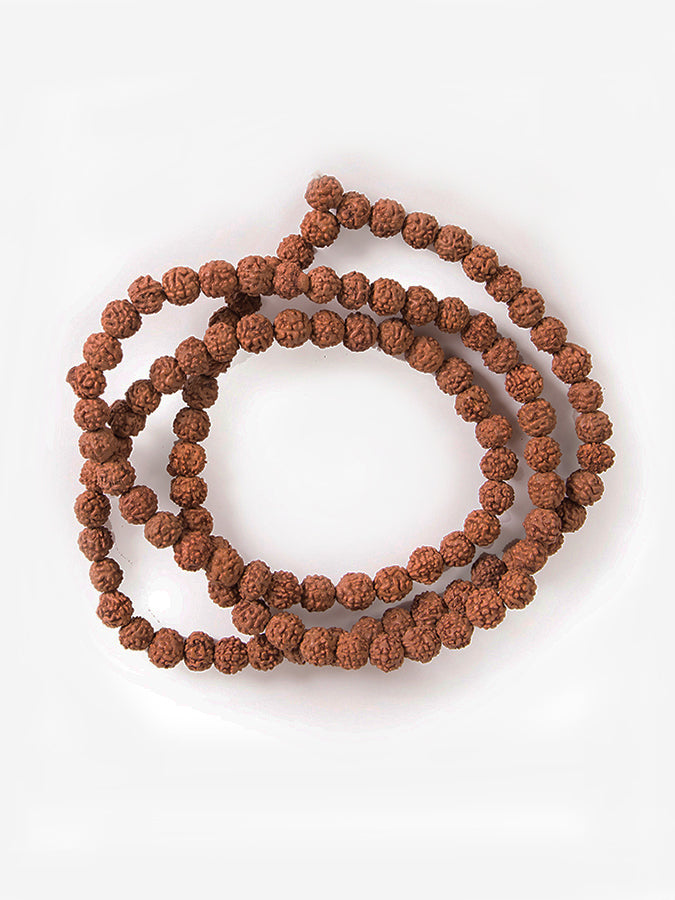Authentic Rudraksha Mala Beads for Yoga & Meditation - 108 Prayer Beads for Spiritual Practice, Stress Relief & Mindfulness - Perfect for Yoga Studios, Home Meditation & Gift Giving