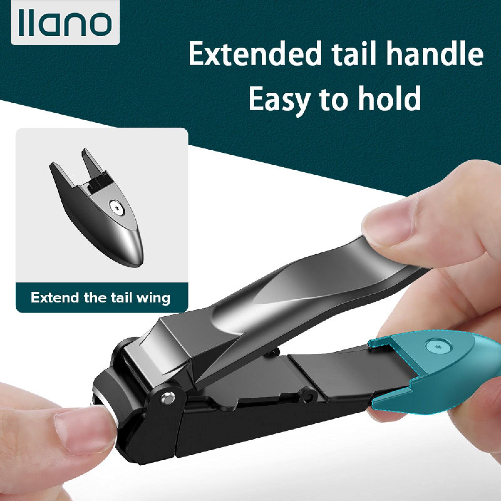 Professional Stainless Steel Nail Clippers with Anti-Splash Cover - Pedicure & Manicure Tools for Thick & Ingrown Toenails (Model LL-ZJD28, Big Size) - Perfect for Home Grooming, Travel & Salon Use