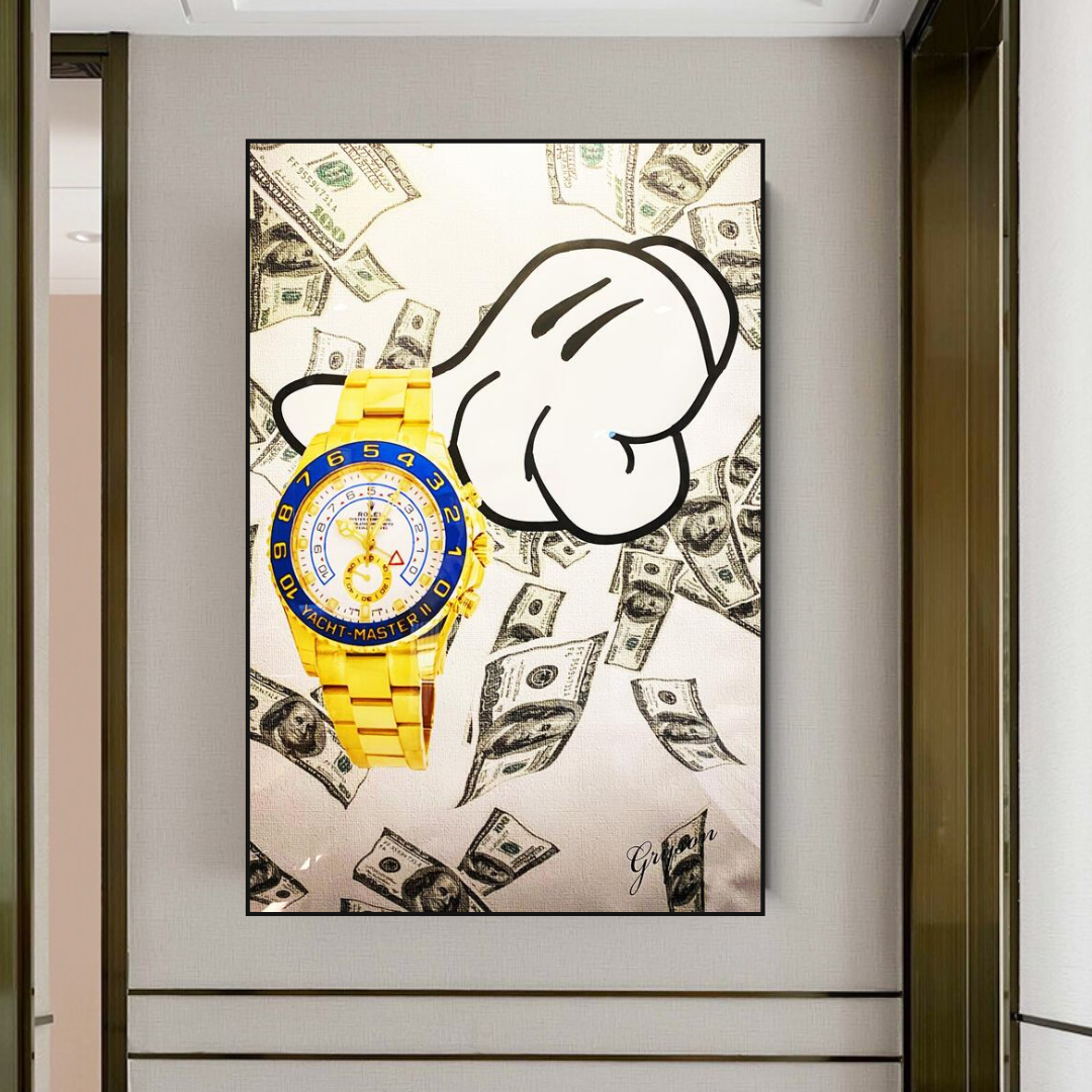 Time is Money Motivational Poster - Inspirational Success Wall Art for Office, Home & Study Room Decor
