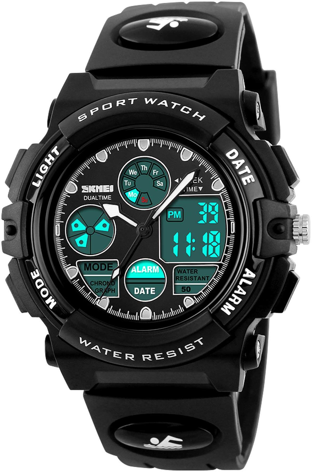 Boys Electronic Sports Watches - Waterproof Digital Chronograph Wristwatch with Alarm & Stopwatch | Perfect for Kids Outdoor Activities, Sports & School