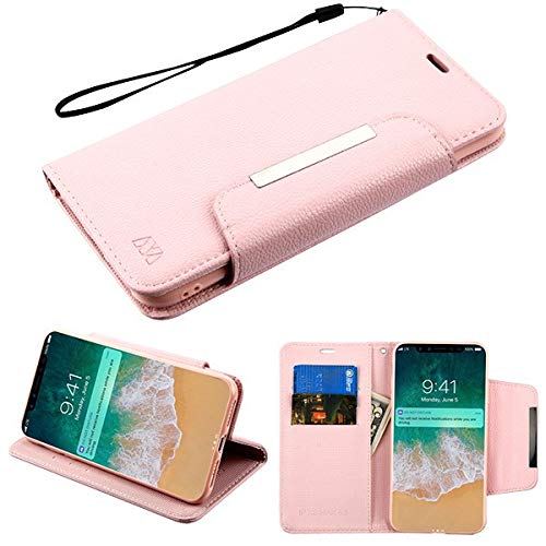 Rose Gold MyJacket Wallet Case for Apple iPhone Xs Max - Slim Protective Cover with Card Holder | Perfect for Everyday Use, Travel & Hands-Free Convenience
