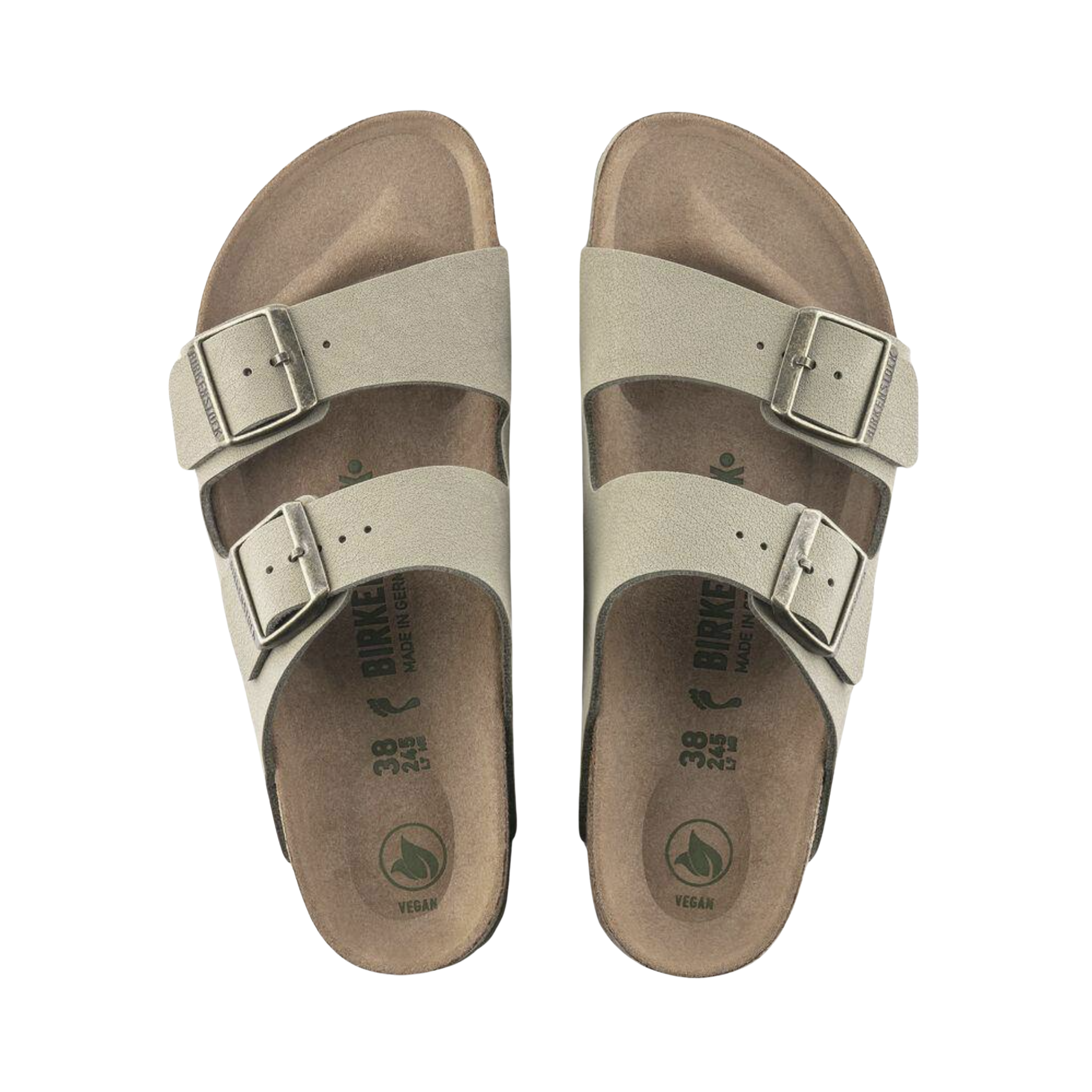 Women's Arizona Vegan Birkenstock Sandals in Khaki - Comfortable & Stylish for Casual Wear, Beach, and Summer Outfits