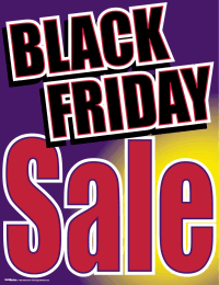 Vinyl Window Sign for Black Friday Sale - Customizable Storefront Decals for Retail Promotions & Seasonal Discounts