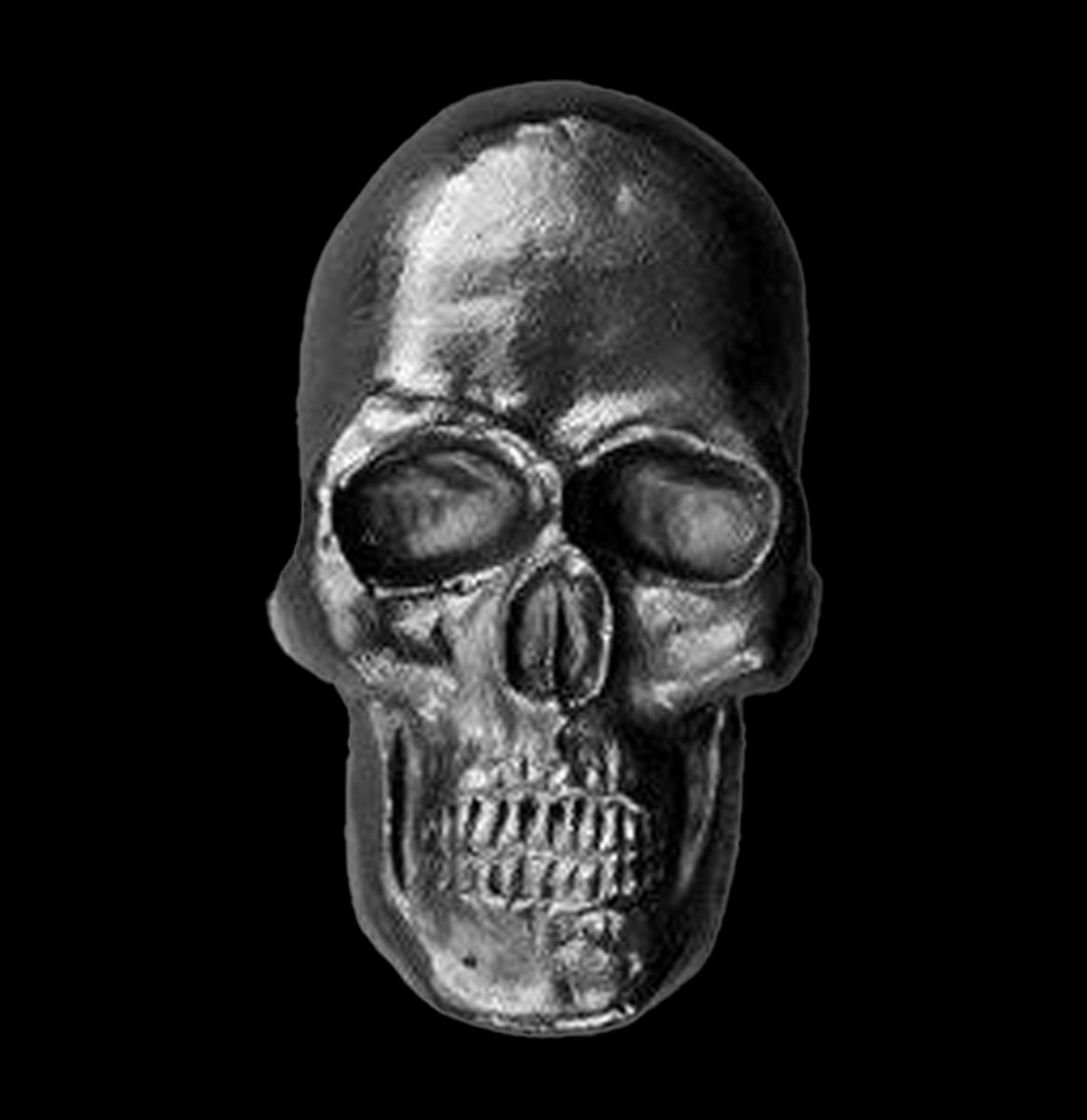 Unique Graphite Skull Curio Object - Gothic Home Decor, Collectible Art Piece for Halloween & Dark Aesthetic Lovers