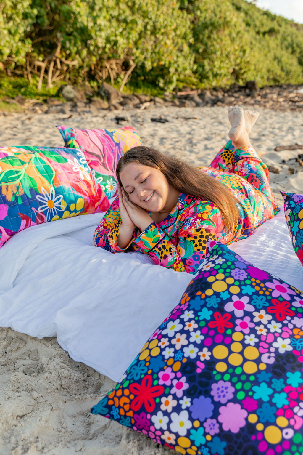 Kasey Rainbow Sundown LS Shirt & Pant Sleepwear Set - Cozy Matching Pajamas for Women | Perfect for Lounging, Sleepovers & Relaxing at Home