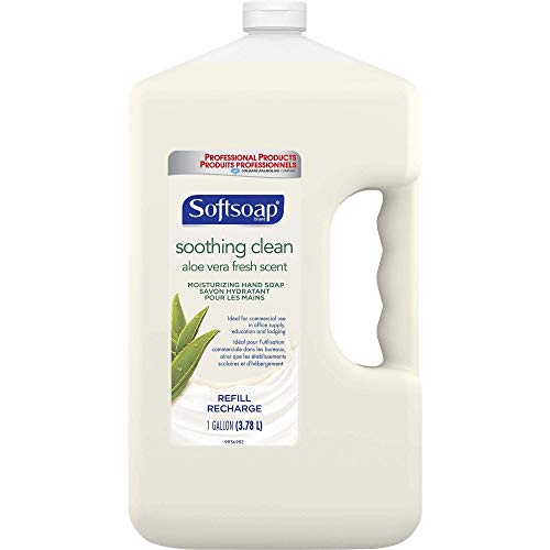 Softsoap Liquid Hand Soap Refill - Soothing Aloe Vera, 1 Gallon (128 oz) | Moisturizing & Gentle Hand Wash for Home, Office & Public Restrooms | Bulk Refill for Dispensers