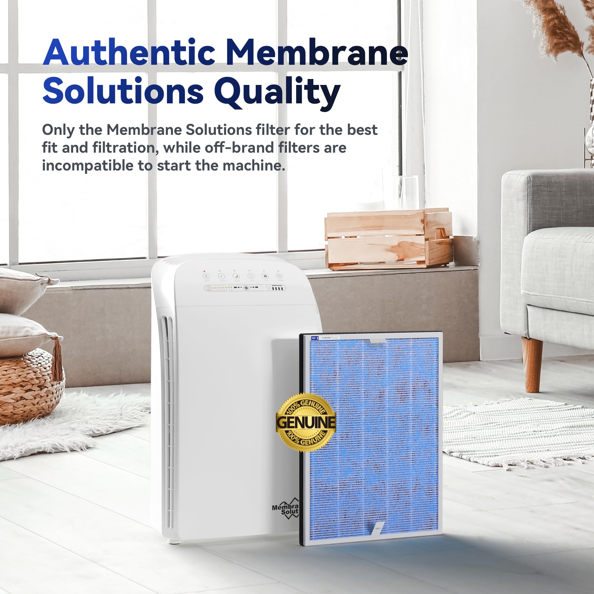 MSA3 HEPA Air Purifier with Extra Replacement Filter - Quiet & Efficient for Home, Office, Nursery | Removes Dust, Pollen, Pet Dander & Allergens