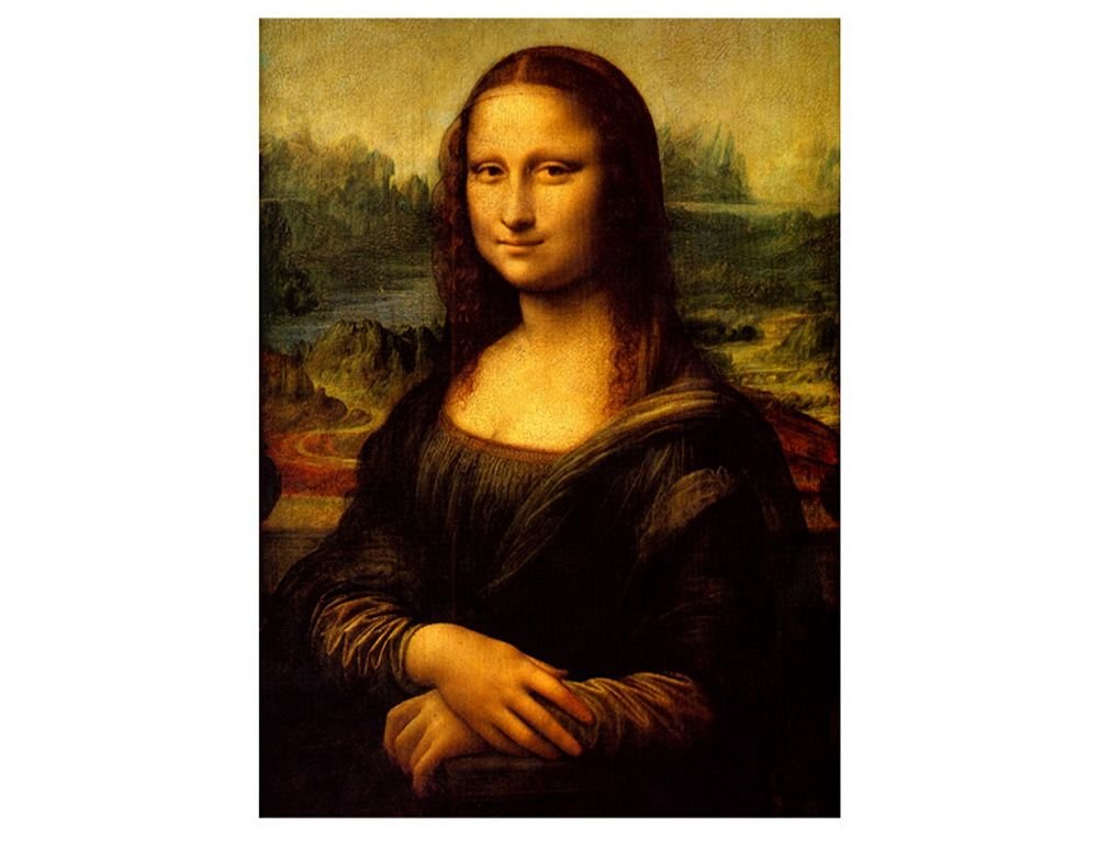 Alonline Art - Mona Lisa by Leonardo Da Vinci Wall Sticker | High Quality Vinyl Decal Print (35x48 inches/89x122cm) | Waterproof Home Decor for Kitchen, Bathroom, Living Room | Perfect Wall Art for Home, Office & Dorm Room Decorations