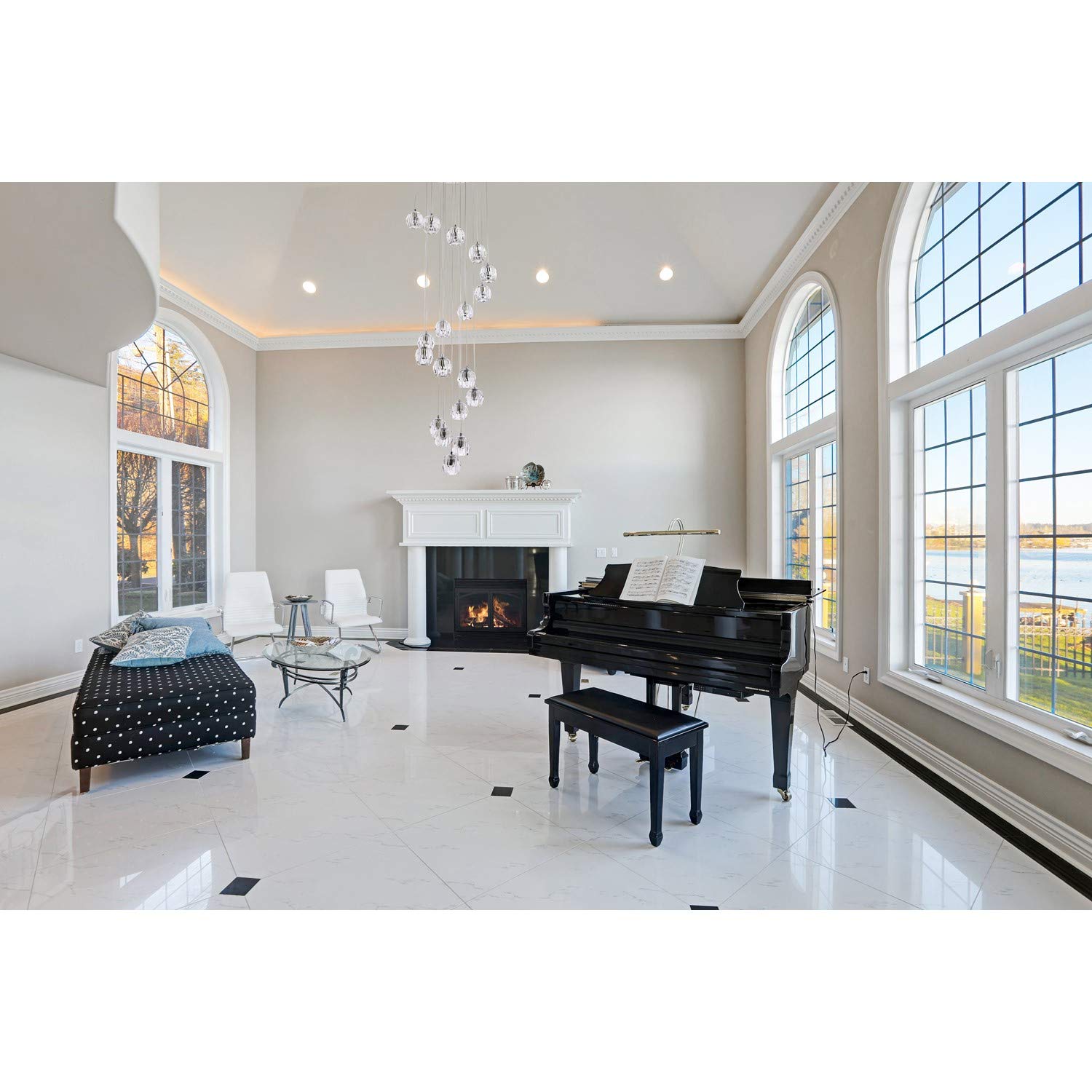 Eren 18-Light Chrome Pendant Lighting Fixture - Modern Ceiling Chandelier for Dining Room, Living Room & Bedroom Decor