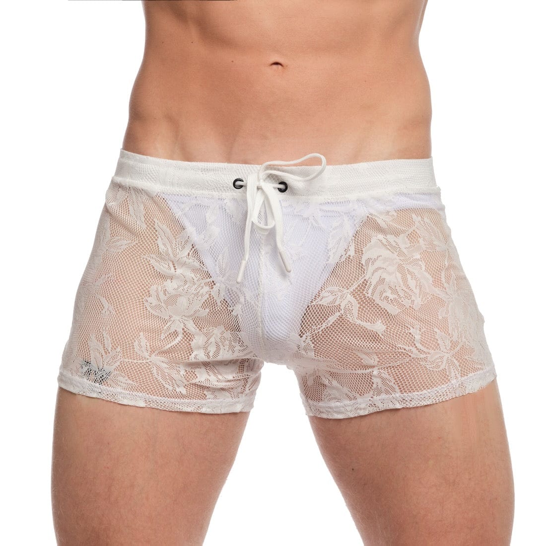 Elegant White Floral Lace Shorts for Women - Perfect for Summer Outfits, Beach Vacations & Casual Wear