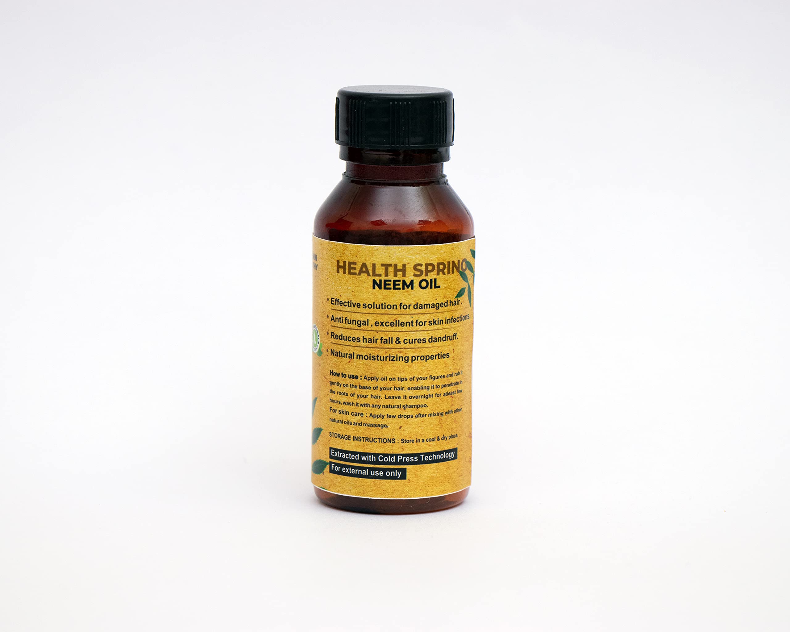 Organic Neem Oil for Skin & Hair Care - 100% Pure Cold Pressed, Natural Treatment for Acne, Dandruff & Plant Pests - Perfect for Home Gardening & DIY Beauty Remedies