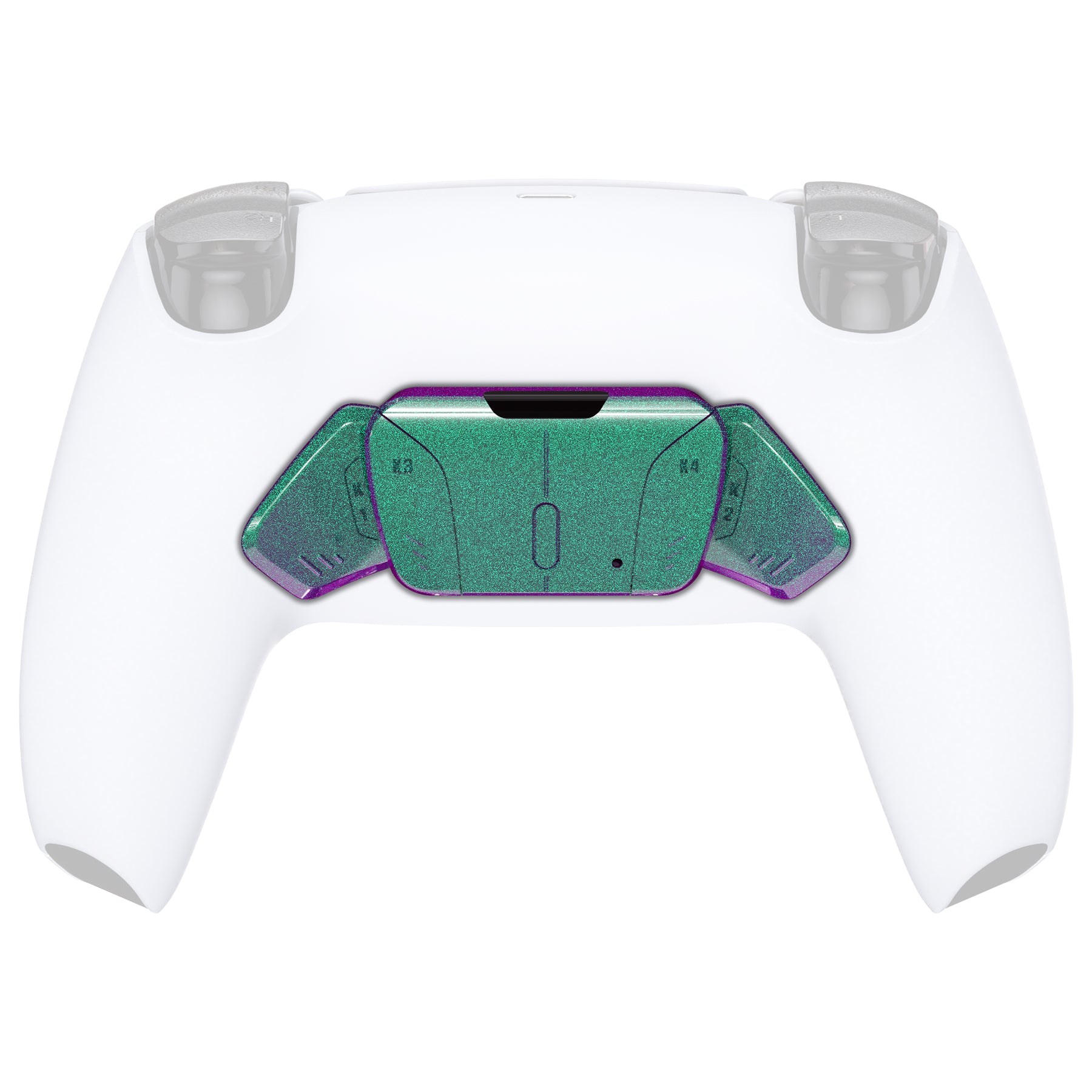 eXtremeRate RISE to RISE4 Upgrade Kit - Chameleon Green/Purple Back Buttons Housing & Remap PCB Board for PS5 Controller | Compatible with K1 K2 K3 K4 Models | Perfect for Competitive Gaming & Custom Controller Setup