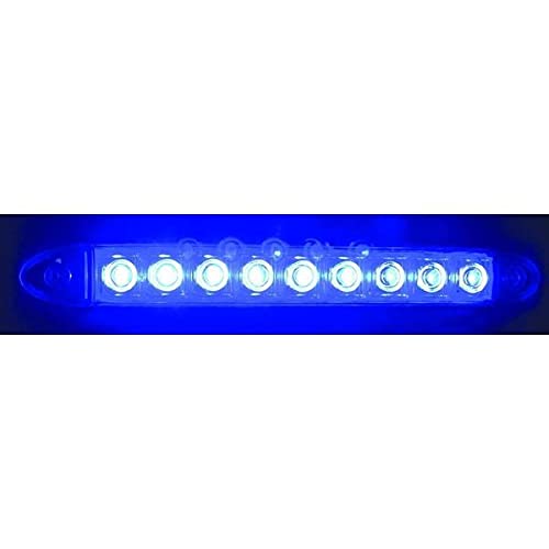 9 LED Flexible LED Light Bar - Blue Color for Car, Motorcycle, Boat & Home Decoration Lighting