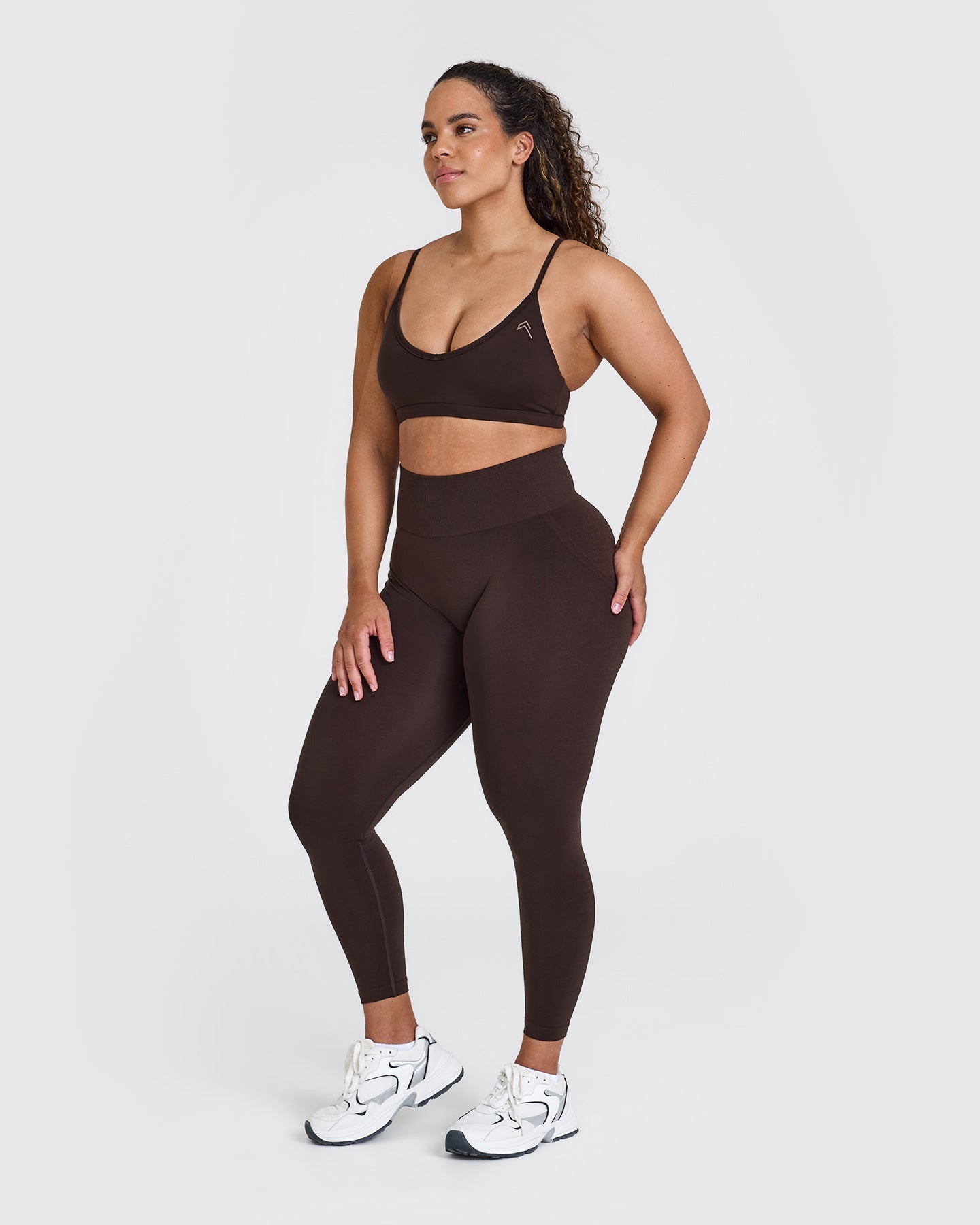 Timeless Strappy Bralette - 70% Cocoa Brown Comfortable Wireless Bra for Women | Perfect for Yoga, Lounge Wear and Everyday Comfort