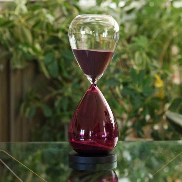 90 Minute Hand Blown Bicolor Sand Timer - Purple or Blue - Perfect for Board Games, Meditation & Classroom Activities