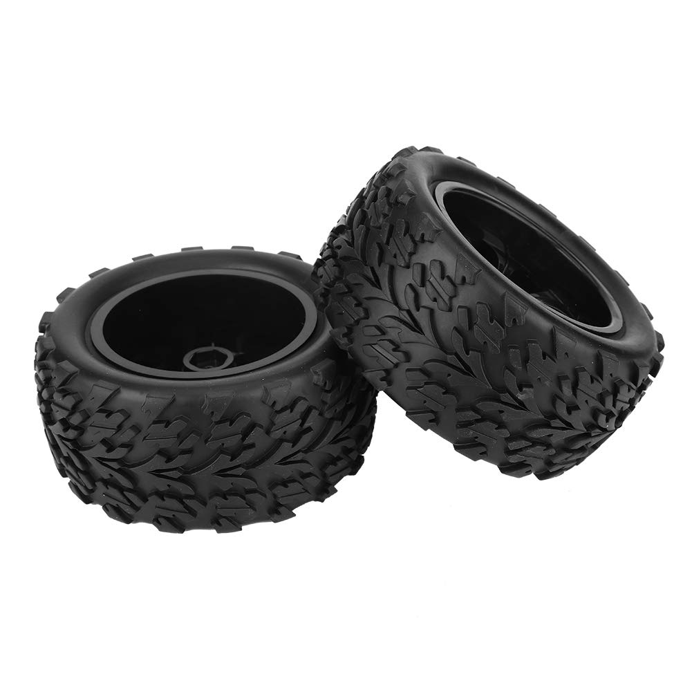 Premium 1/10 Scale RC Car Tires - High Grip Rubber Upgrade Tyres for Off-Road Racing & Crawling (Black) | Durable RC Accessories for Traxxas, Redcat & HPI Vehicles | Ideal for Outdoor Bashing & Competition Use