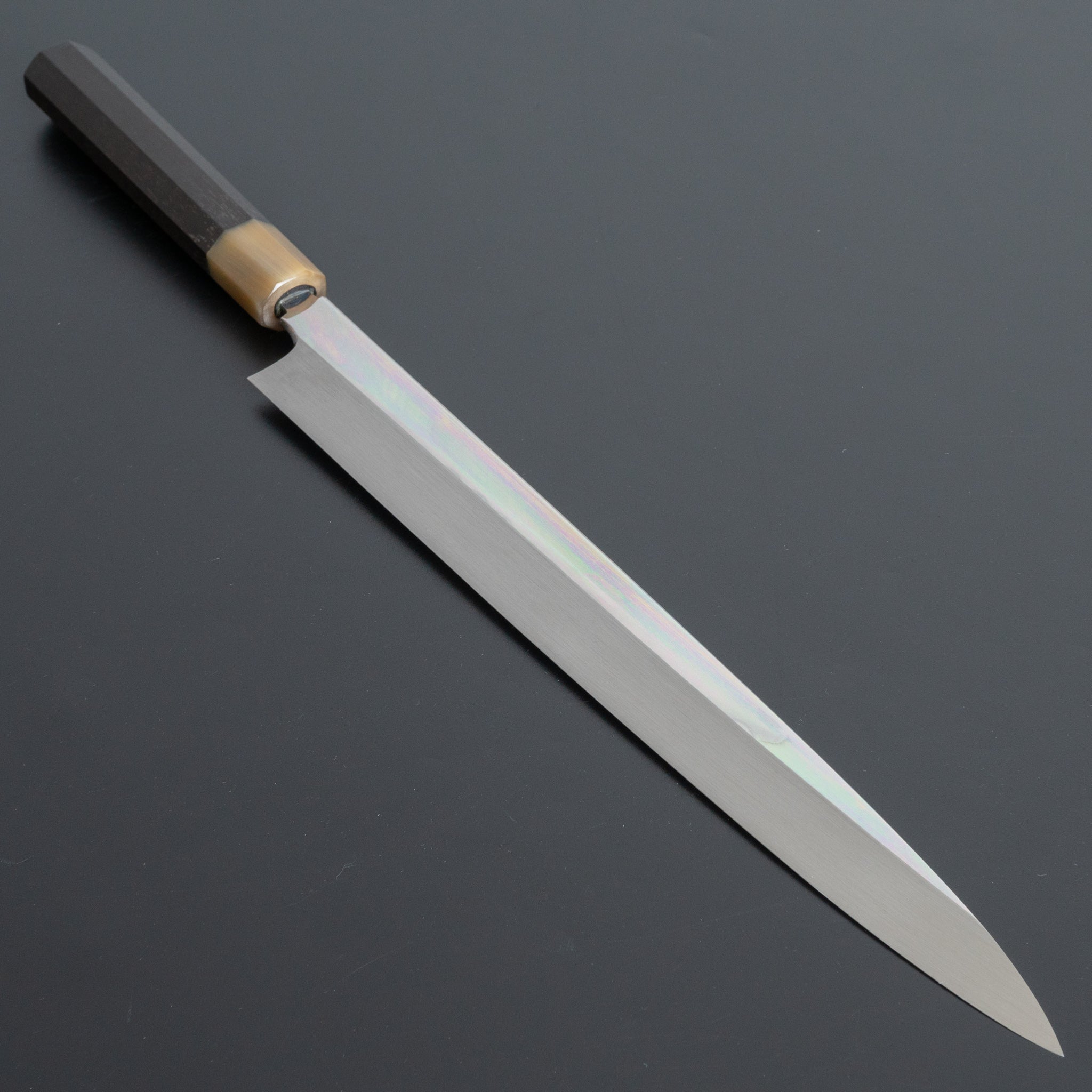 Hitohira Togashi Kambei White #1 Mizu Honyaki Yanagiba 300mm Japanese Sushi Knife with Taihei Ebony Handle - Limited Edition with Saya #009 - Perfect for Sushi Chefs & Professional Kitchen Use