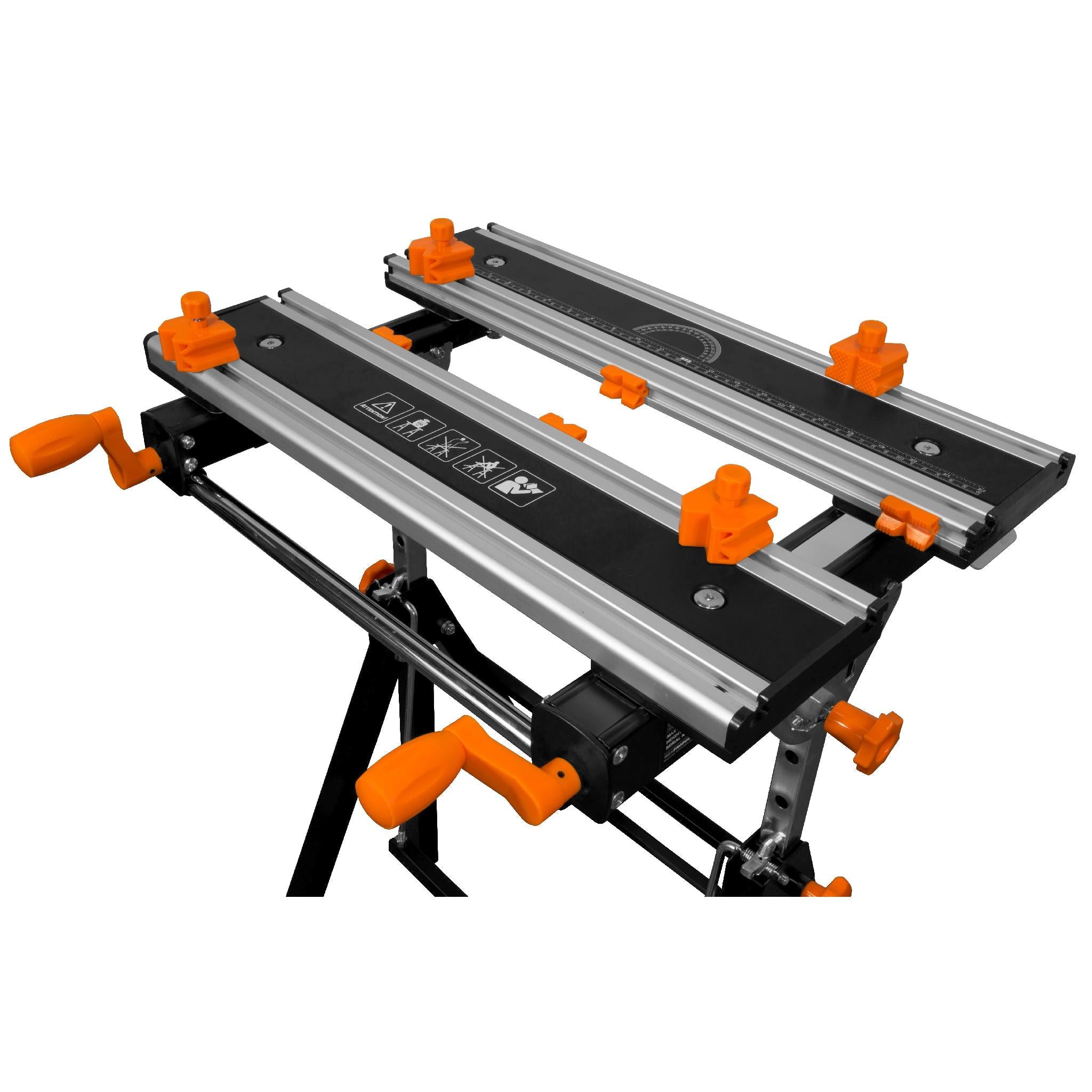WEN RWB2322 24-Inch Adjustable Height Tilting Steel Portable Workbench with Vise & 8 Sliding Clamps - Manufacturer Refurbished | Perfect for Woodworking, DIY Projects & Garage Organization