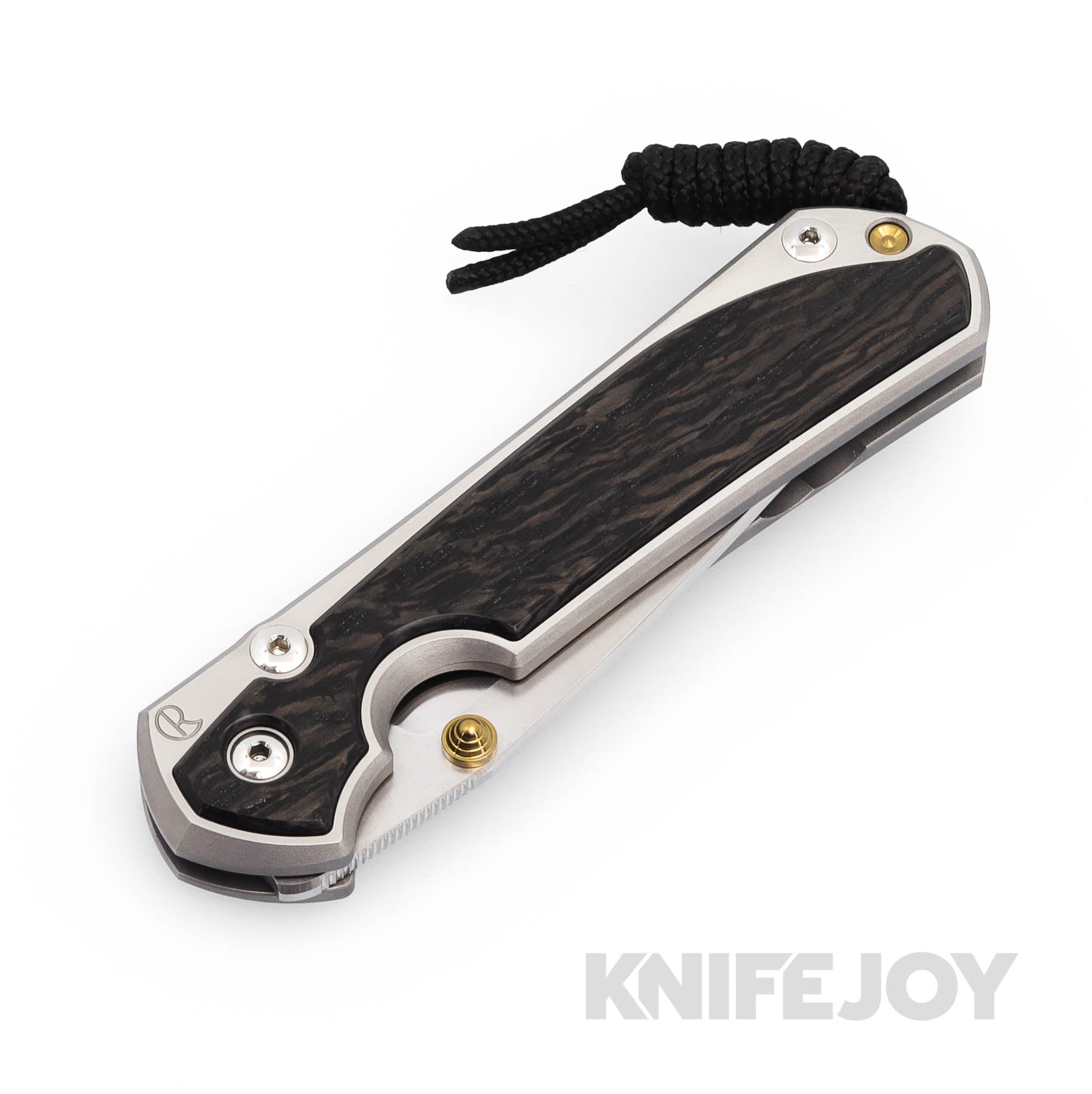 Chris Reeve Knives Large Sebenza 31 Drop Point Magnacut Blade with Bog Oak Inlay & Polished Titanium Handles - Premium EDC Folding Knife for Outdoor, Camping, and Survival