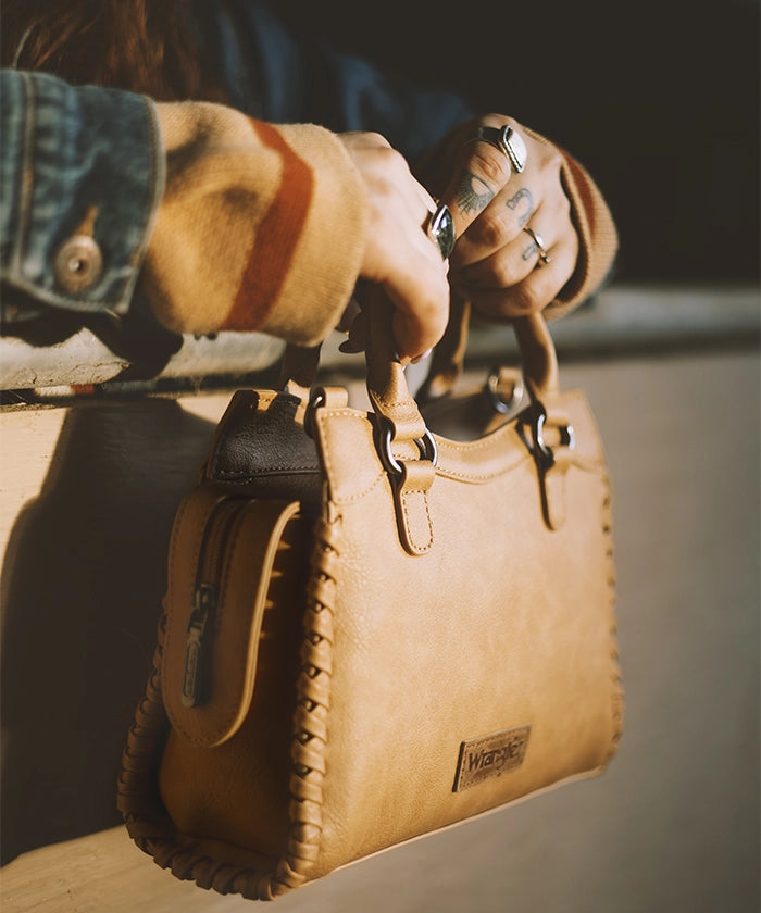 Wrangler Braided Tote Bag for Women - Stylish & Durable Woven Handbag - Perfect for Shopping, Beach, Work & Travel Accessories