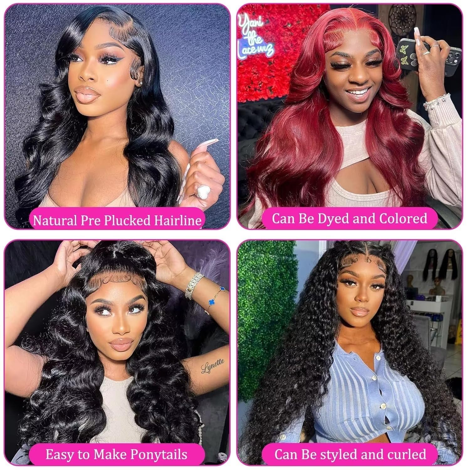 360 Full Lace Front Wigs Human Hair 28