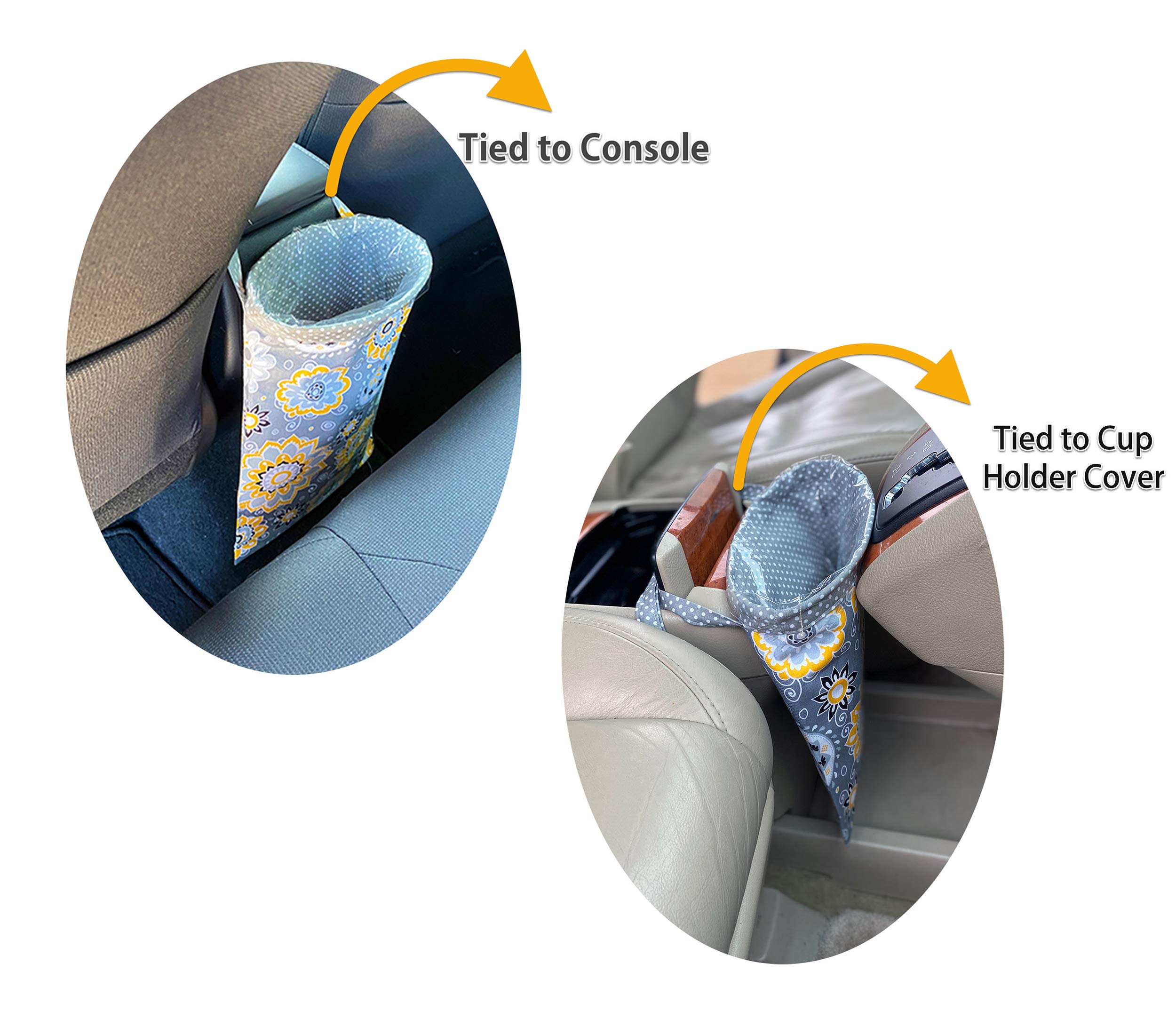 Leopard Print Car Trash Bag - Waterproof Hanging Garbage Bin for Front & Back Seat Headrest - Reusable & Disposable Liner with Cheetah Pattern (Large) - Perfect for Road Trips, Commuting & Keeping Your Vehicle Clean