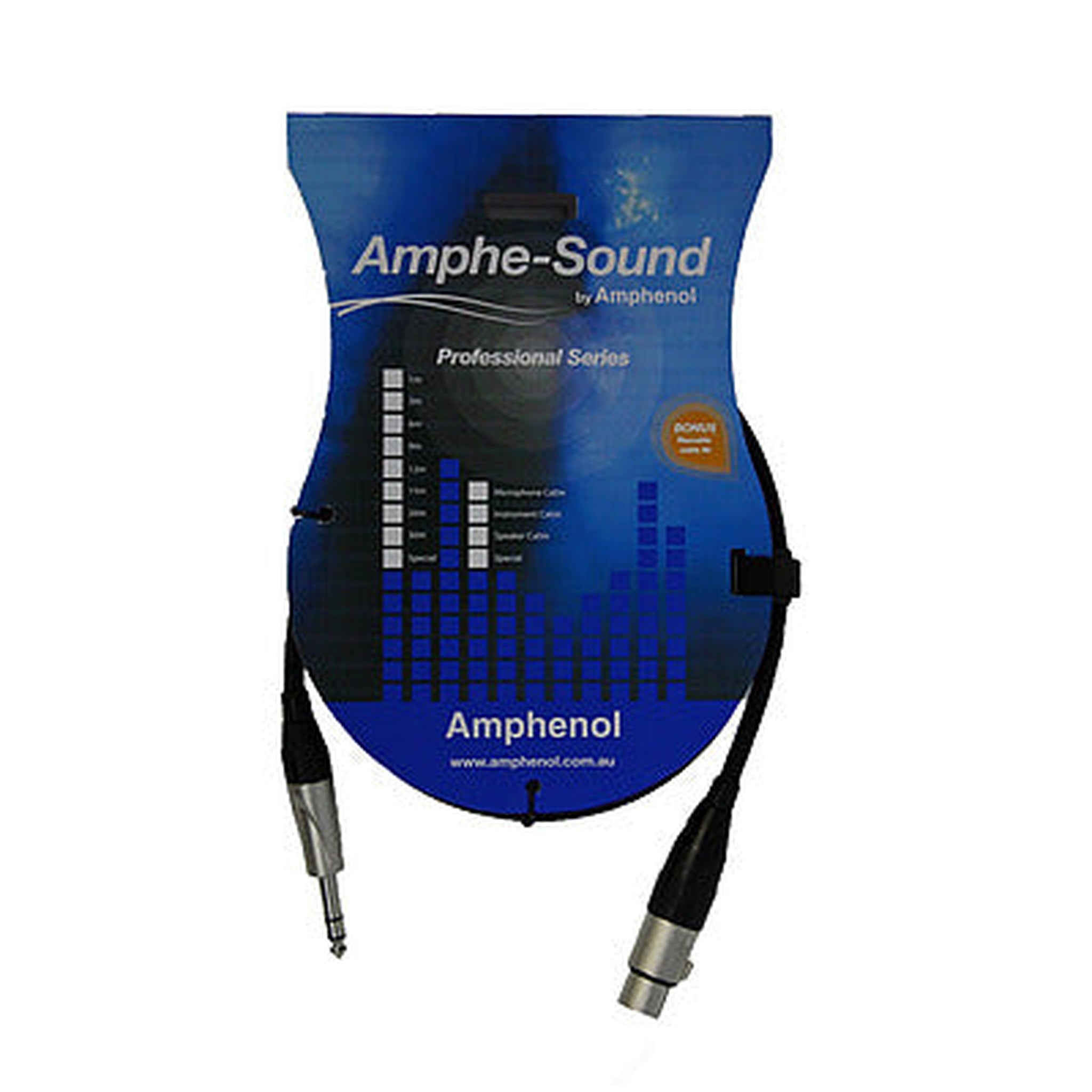 Amphenol XLRF to TRS 1M Cable - Professional Balanced Audio Connector for Studio Recording, Live Sound & DJ Equipment