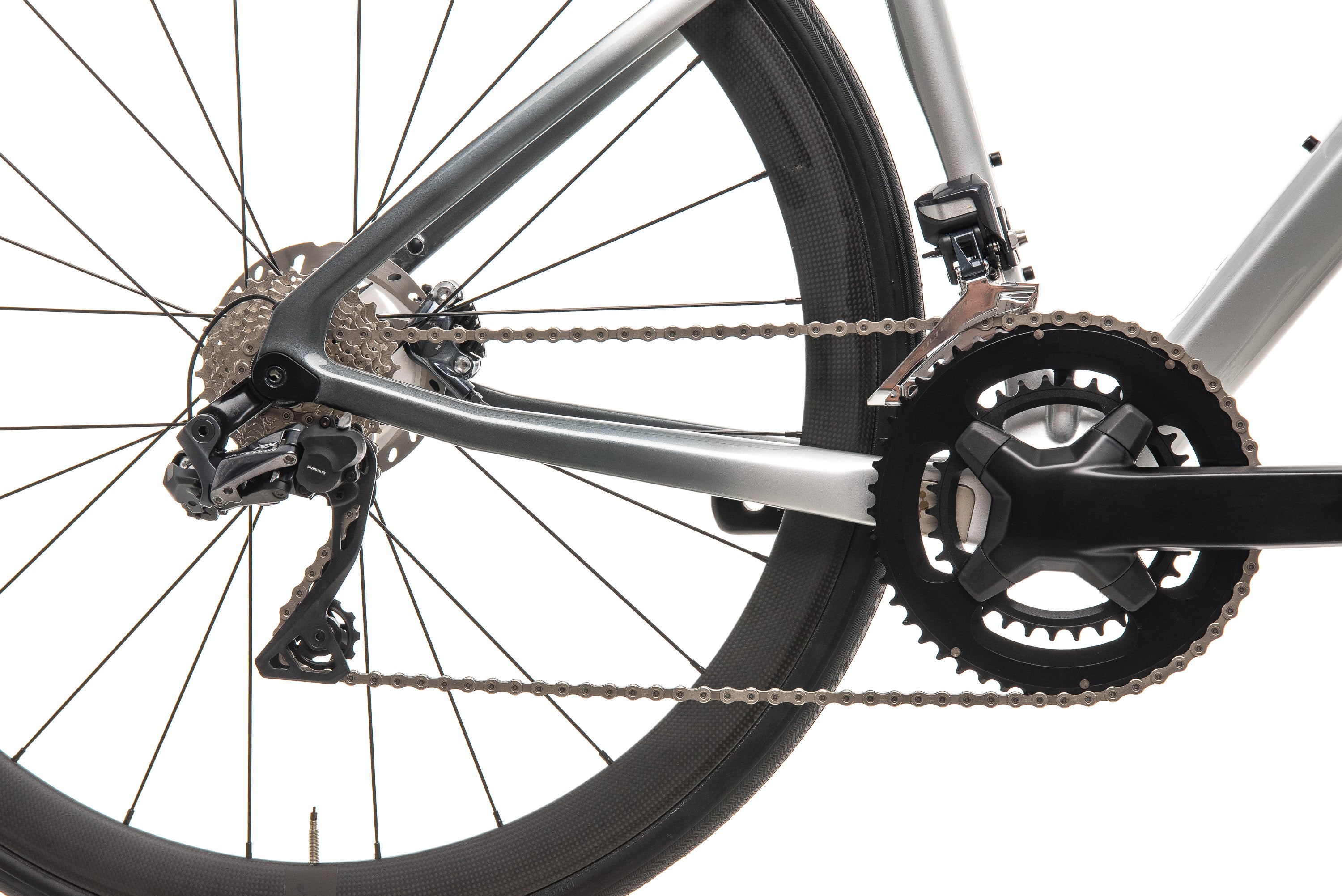 Argon 18 Krypton GF Disc Di2 Road Bike - Mercedes Benz Inspired Silver Finish (2019, Small) | Premium Carbon Frame for Racing & Endurance Cycling