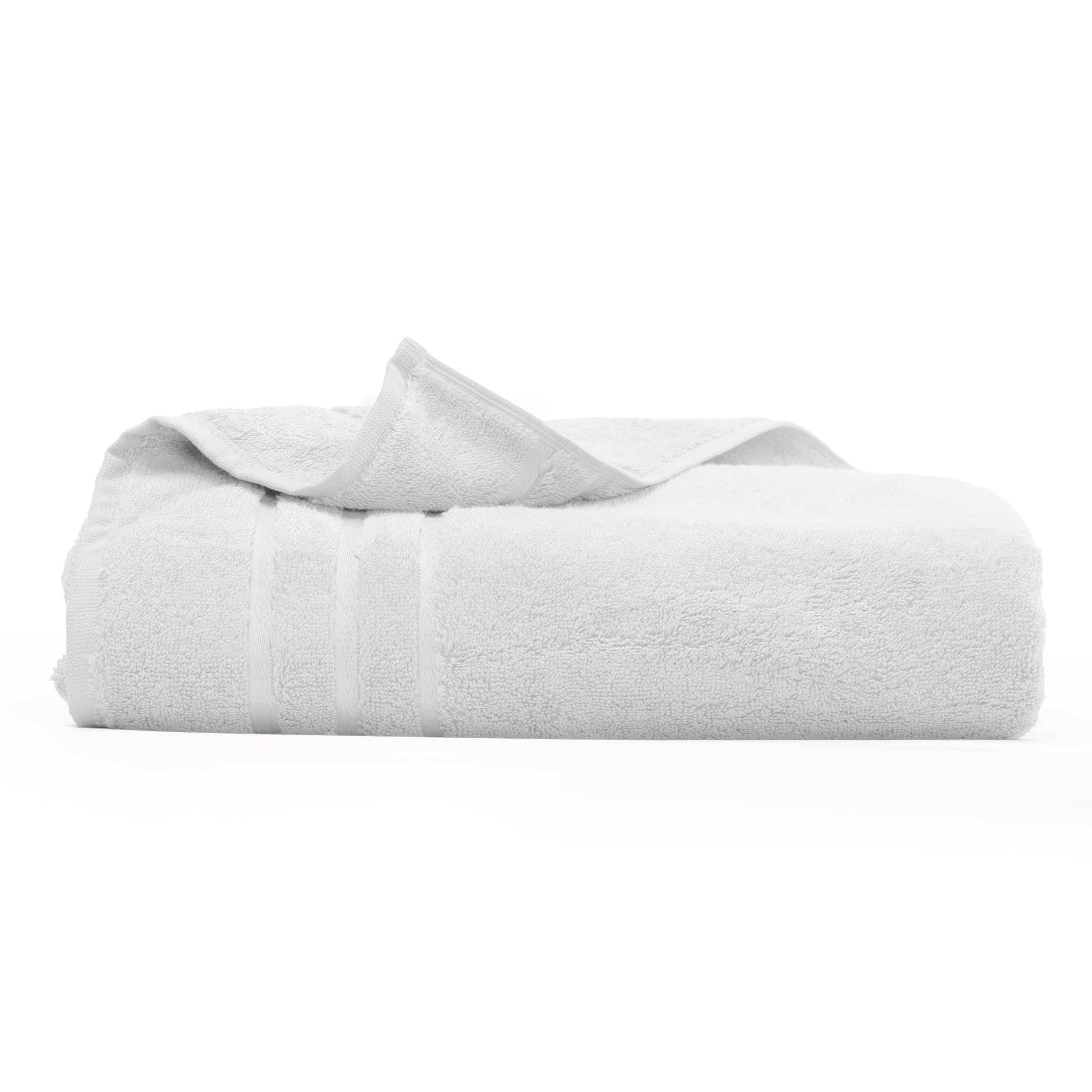 Cariloha Organic Bamboo-Viscose & Turkish Cotton Bath Towel - Ultra Soft, Absorbent & Odor Resistant - 600 GSM - 30x56 Inches - White - Perfect for Spa, Bath & Luxury Home Use