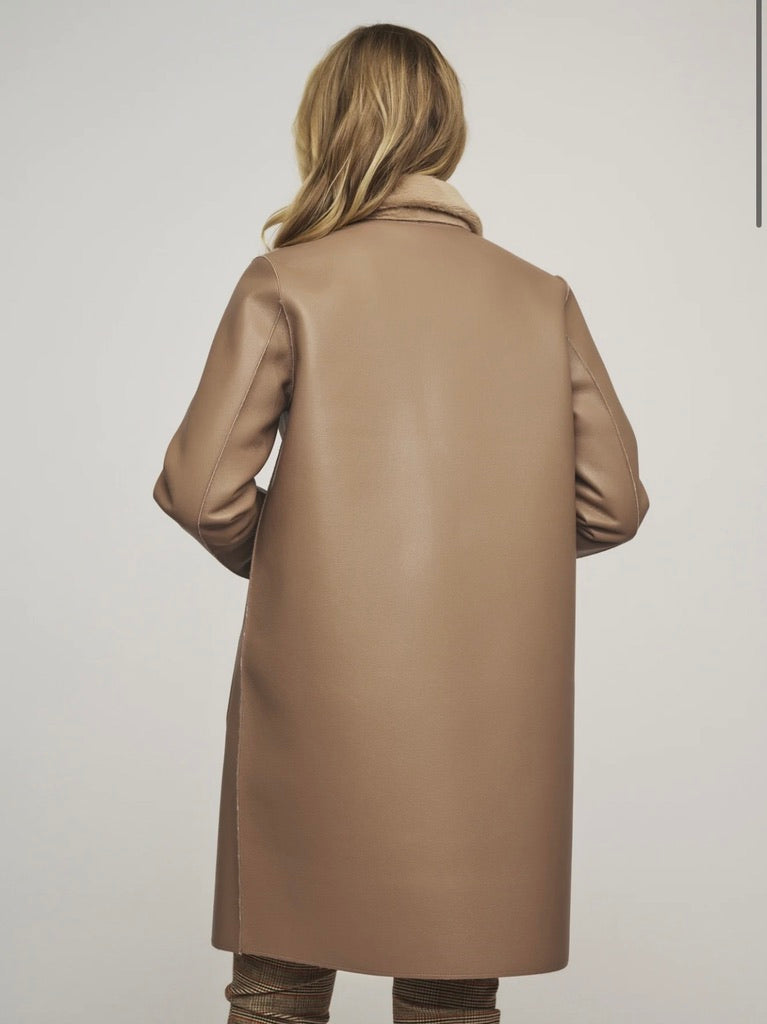 Ivon Reversible Coat in Twig - Women's Lightweight Double-Sided Jacket for Fall & Winter | Perfect for Outdoor Activities, Travel & Casual Wear