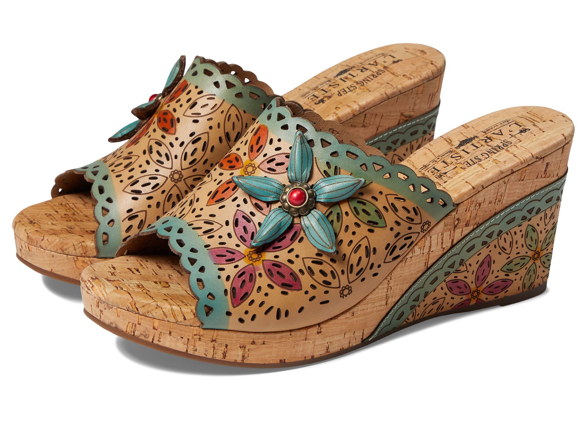 Spring Step L'Artiste Women's Annamaria Comfortable Leather Sandals with Arch Support - Perfect for Summer, Beach, and Casual Outings