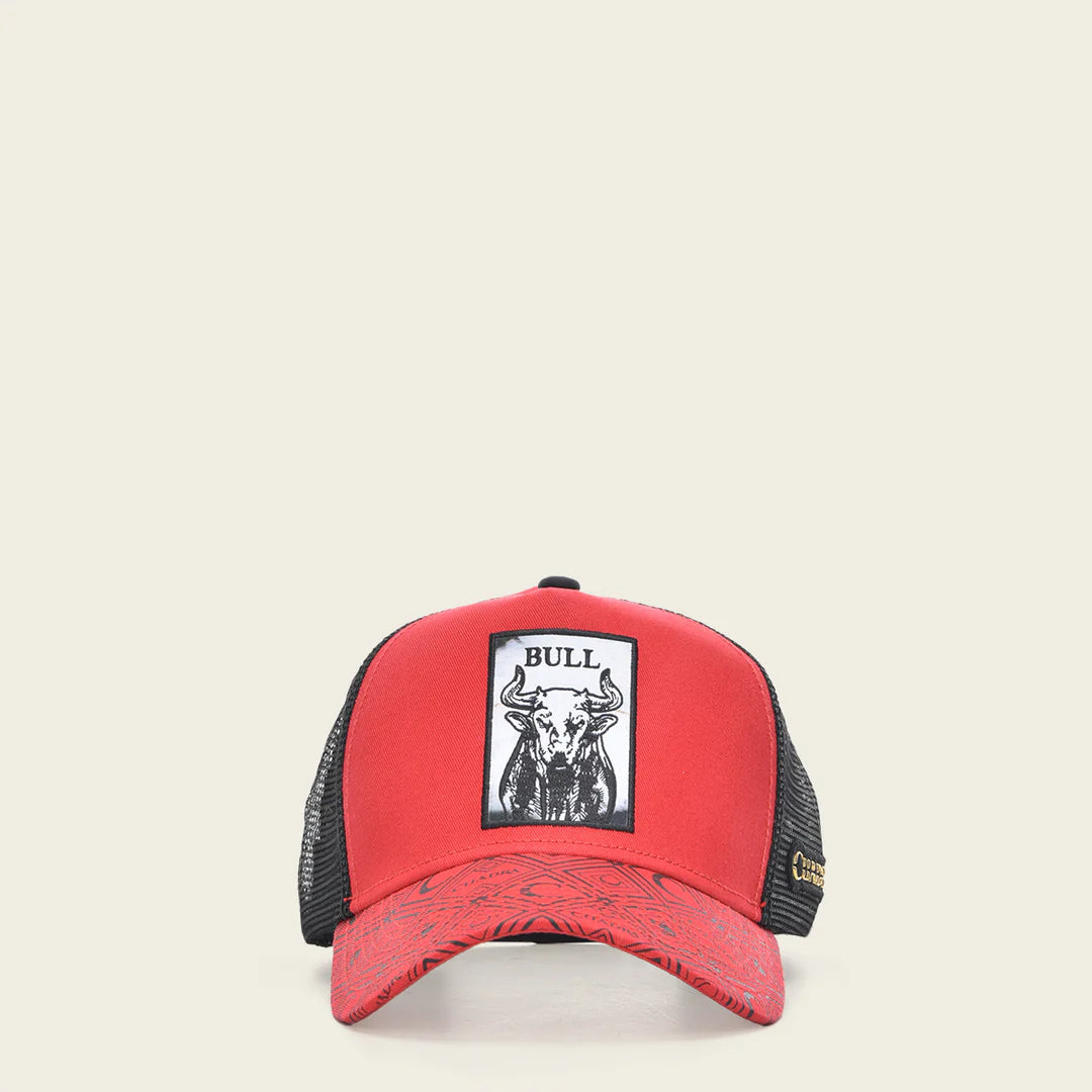 GOC00BU Red Cuadra Cap Bull - Stylish Bull Design Baseball Cap for Men & Women - Perfect for Outdoor Sports, Casual Wear, and Fashion Accessories