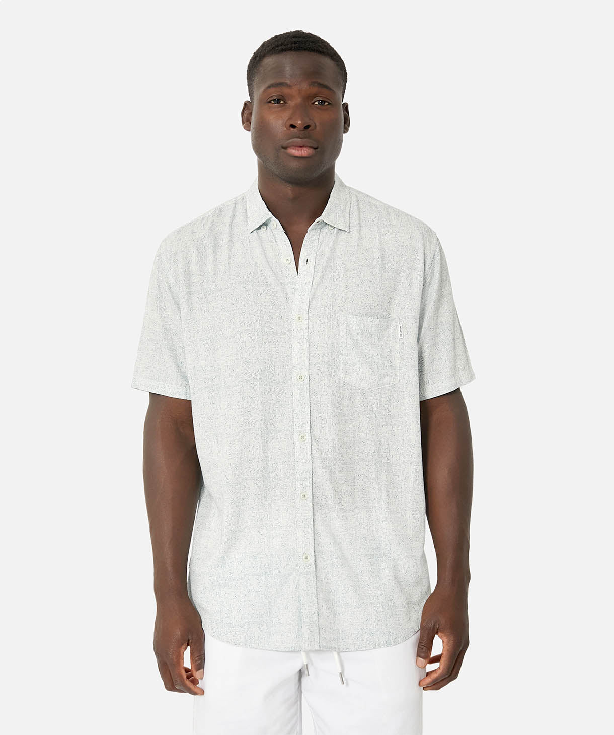 Authentic Talavera Short Sleeve Shirt for Men - Off White & Navy Blue Casual Summer Top - Perfect for Beach Vacations, Outdoor Adventures & Date Nights