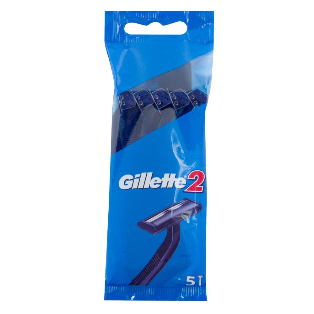 Gillette Razor Blades 2 Pack (10 Blades Total) - Ultra Smooth Shaving for Men - Perfect for Travel, Gym & Daily Grooming Routine