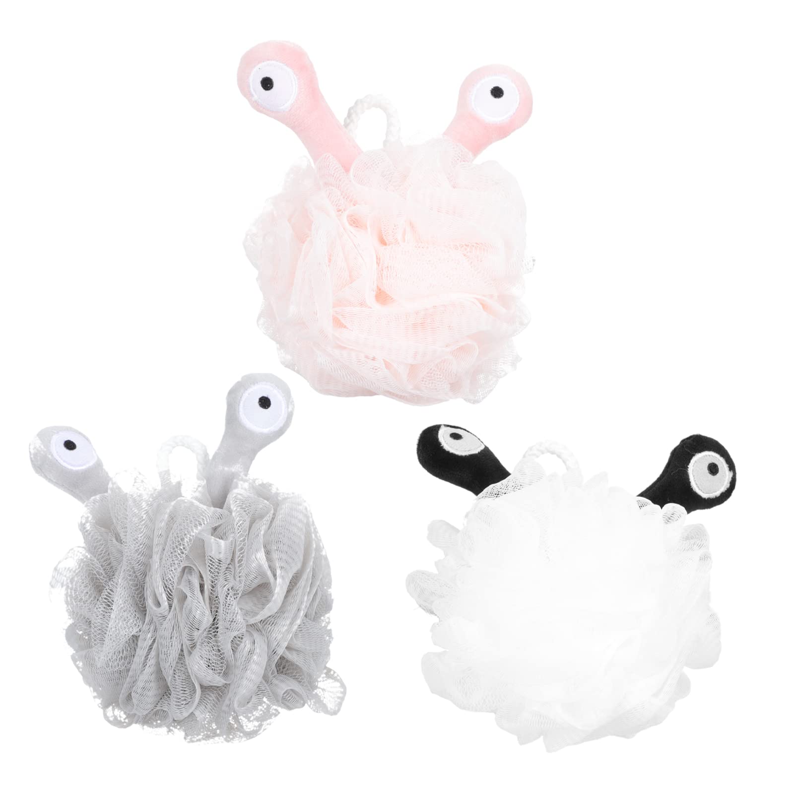 EXCLUZO 3-Piece Bath Flower Set - Cute & Creative Bath Balls for Exfoliating & Body Scrub - Home Spa & Relaxation Gift for Women - Perfect for Bubble Baths, Self-Care & Gift Giving