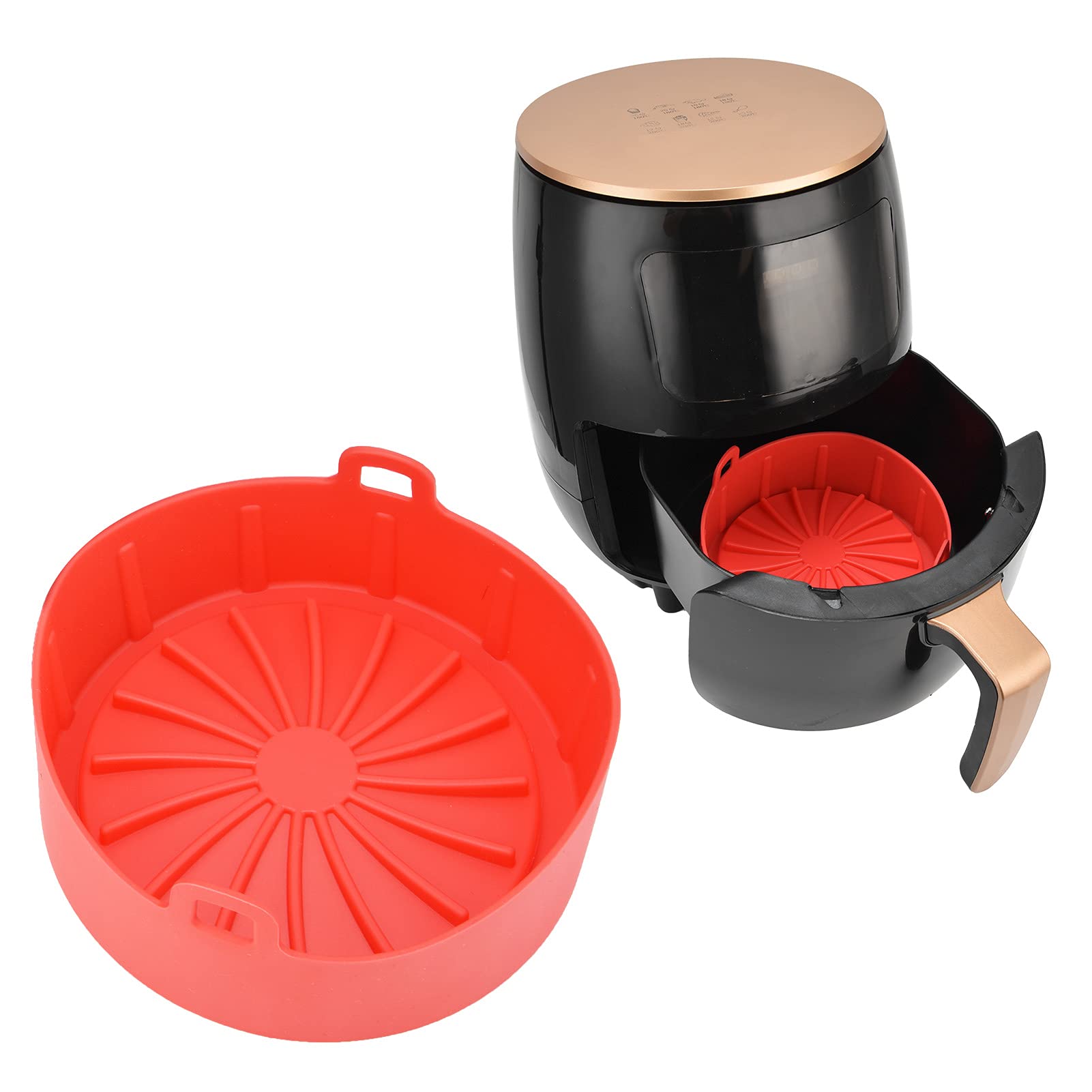 Electric Fryer Pot with Silicone Heat-Resistant Handle - Safe for Microwave, Steamer & Rice Cooker - Perfect for Frying, Steaming & Reheating Meals