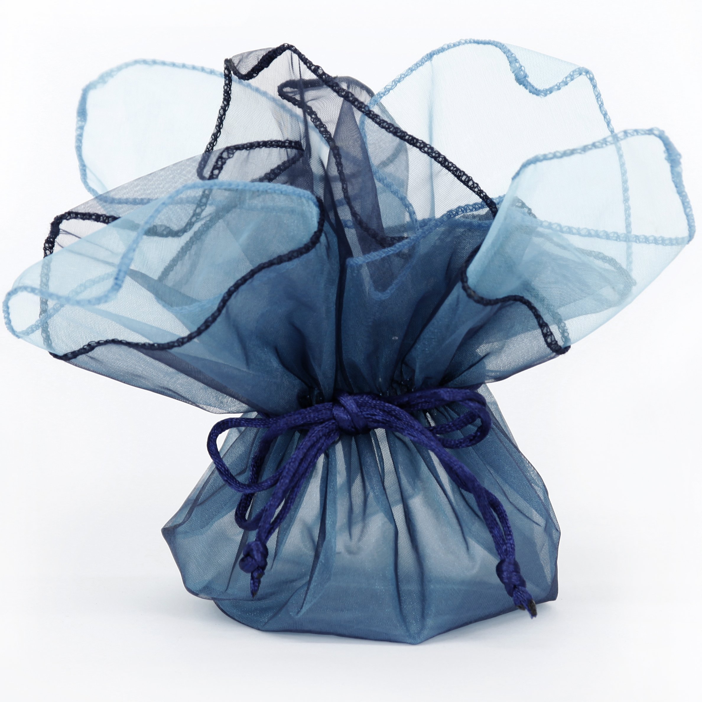 30 Designer Organza Fabric Gift Bags - Premium Party Favor Pouches for Weddings, Baby Showers & Events (Blue Aqua) | Elegant Jewelry, Candy & Small Gift Packaging