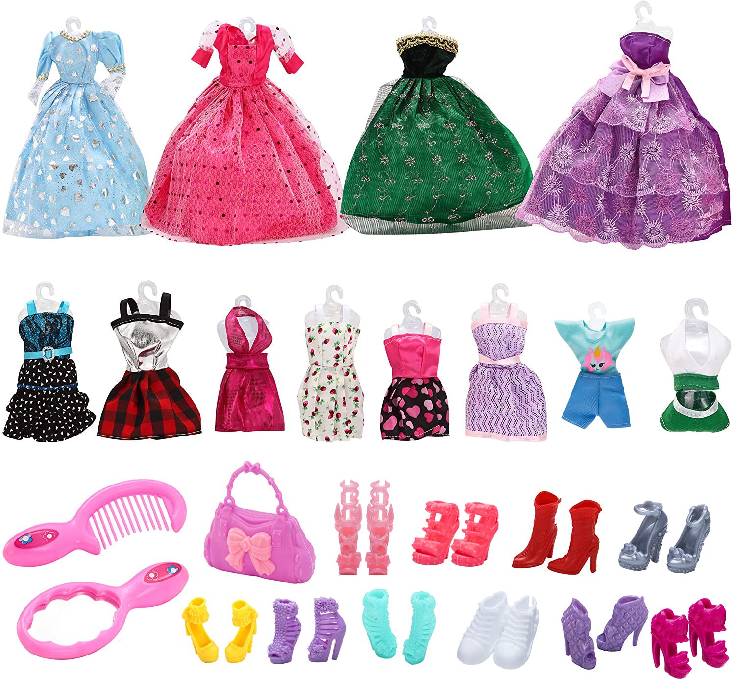 JOYIN 2023 Girls Advent Calendar - 24 Days Christmas Countdown Toy with Doll Dress Up Clothes & Accessories Set | Perfect for Kids Christmas Party Favors, Gift Giving & Holiday Dress-Up Play
