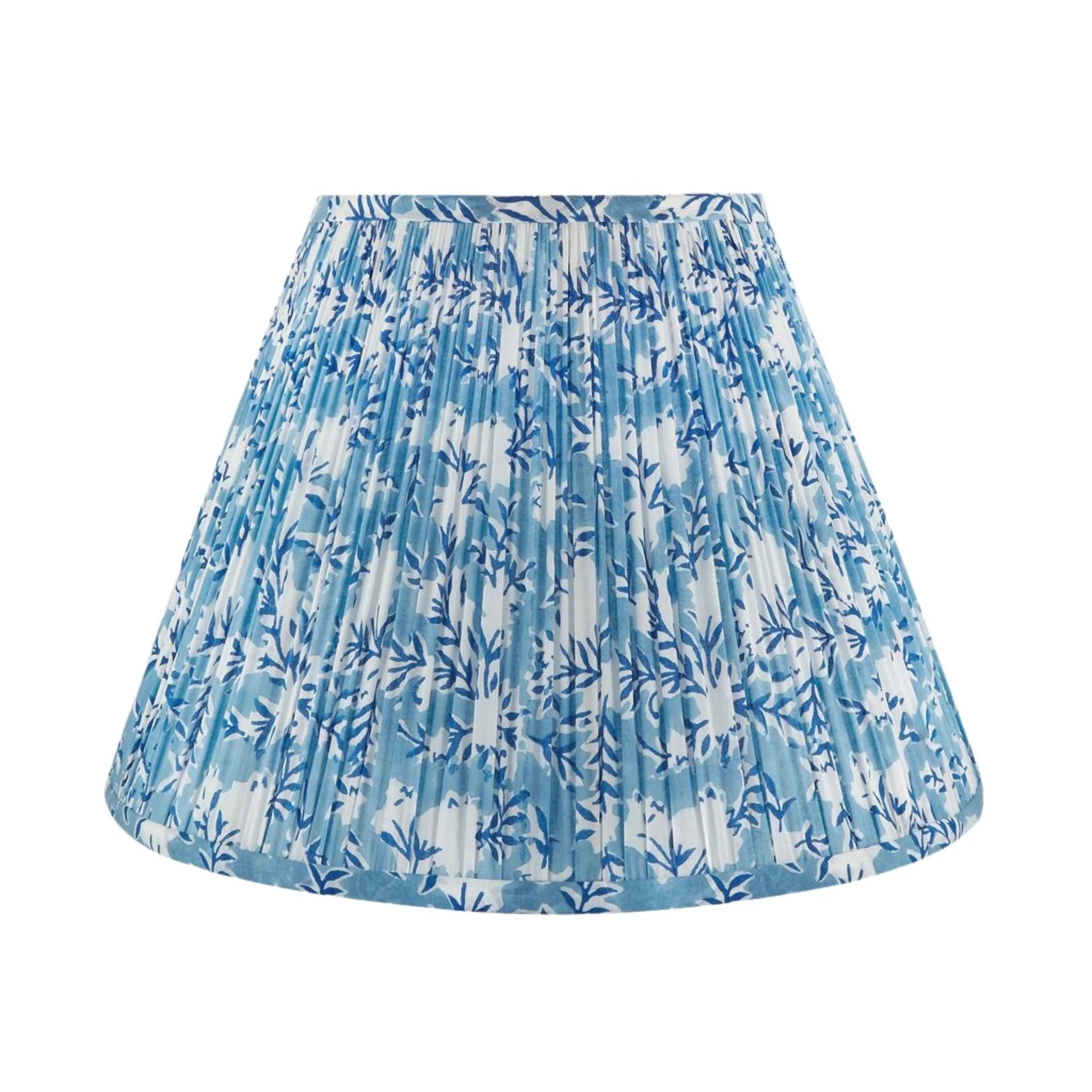 Brook Blue Toile Fabric Lampshade - Vintage French Country Style Lamp Shade for Bedroom, Living Room & Nursery Decor | Perfect for Farmhouse, Cottage & Boho Home Décor
