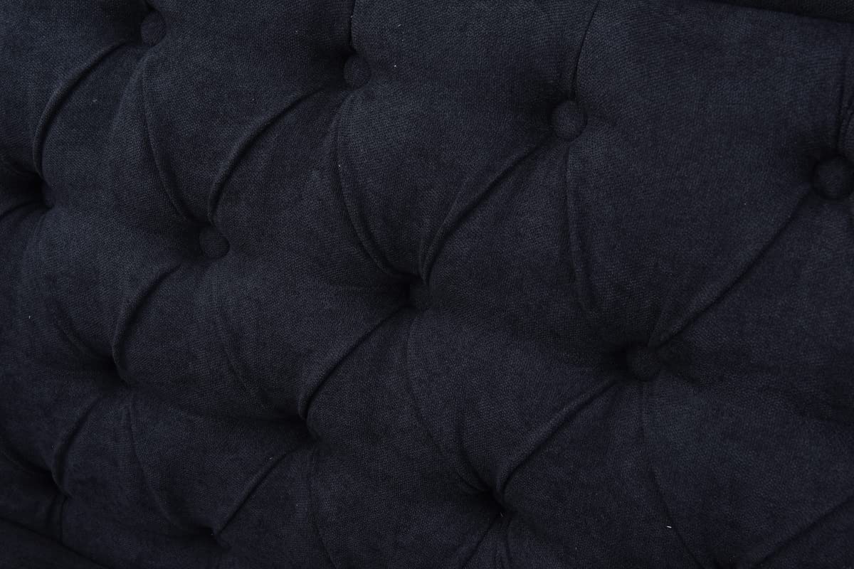 Victoria Accent Chair for Living Room - Modern Black Sofa Chair with Comfortable Cushion, Perfect for Home Decor, Reading Nook & Lounge Area