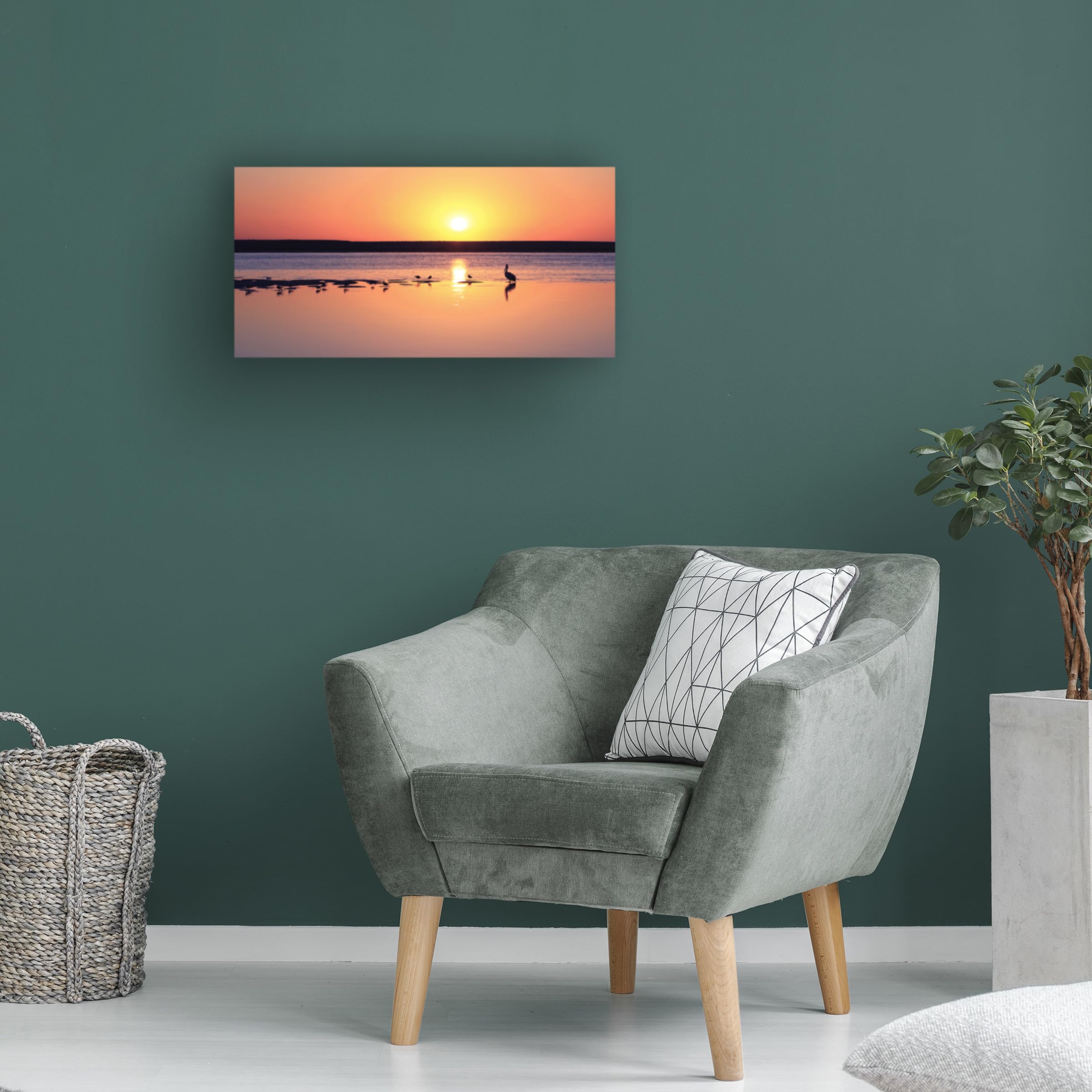 Trademark Fine Art 'Sunrise Watchers' Canvas Wall Art by Beata Czyzowska - Stunning Landscape Painting for Living Room, Bedroom & Office Decor
