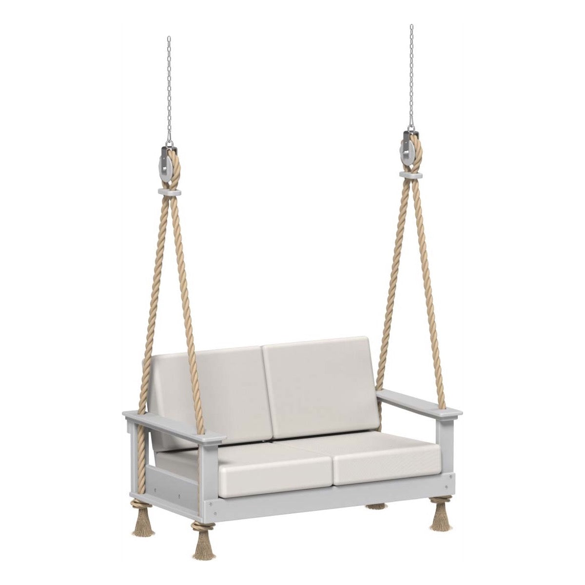 LuxCraft Lanai Deep Seating Loveseat Swing - Outdoor Patio Furniture for Relaxing in Garden, Porch or Backyard