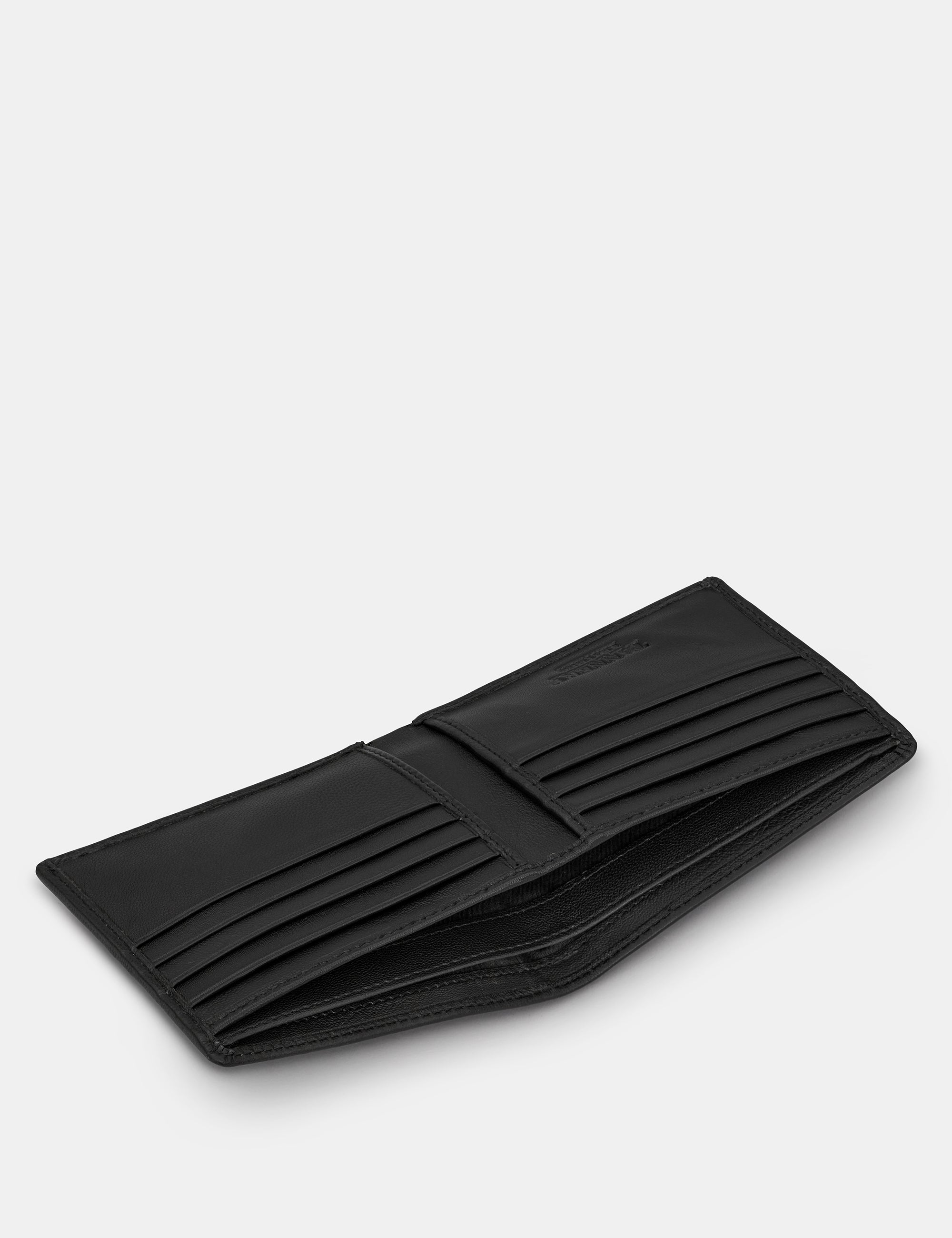 Premium Two-Fold Black Leather Wallet for Men - Slim RFID Blocking Bifold Wallet with Money Clip - Perfect for Everyday Carry & Travel